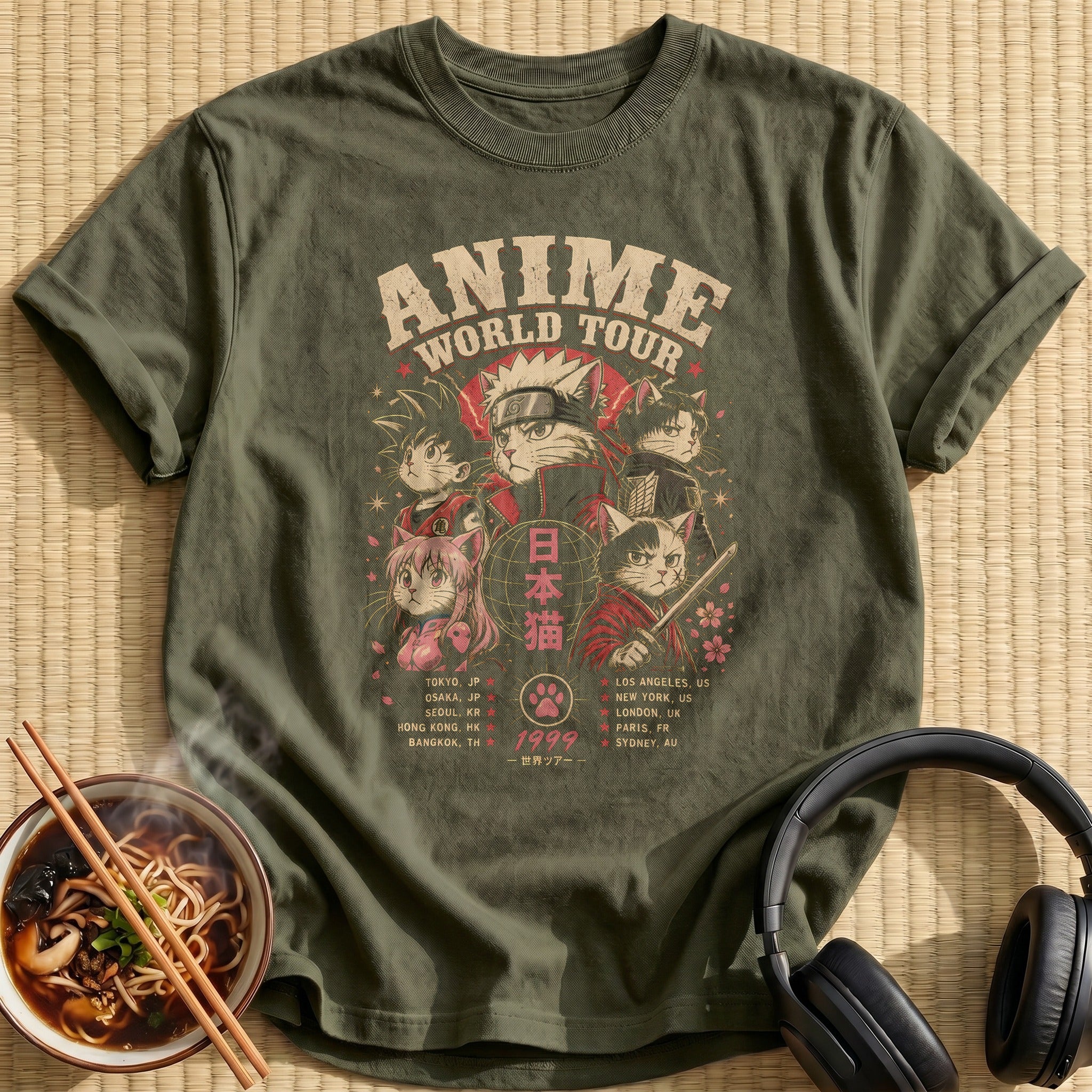 Anime World Tour Bootleg 10 - Military Green