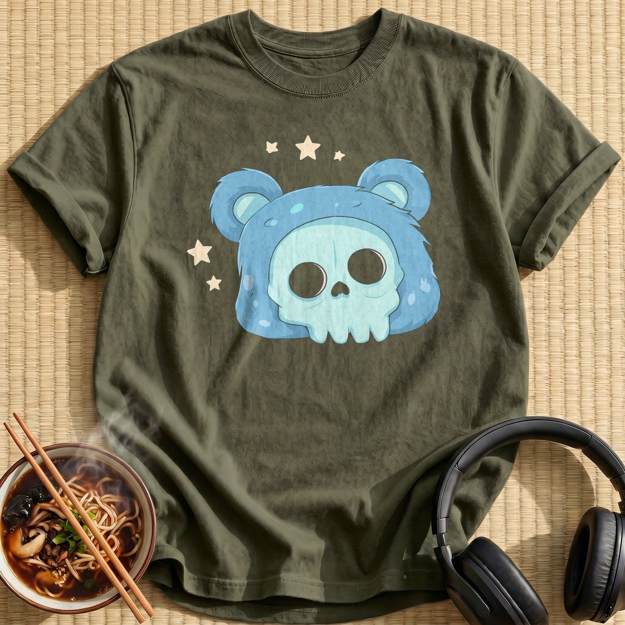 Blue Bear Hood Skull