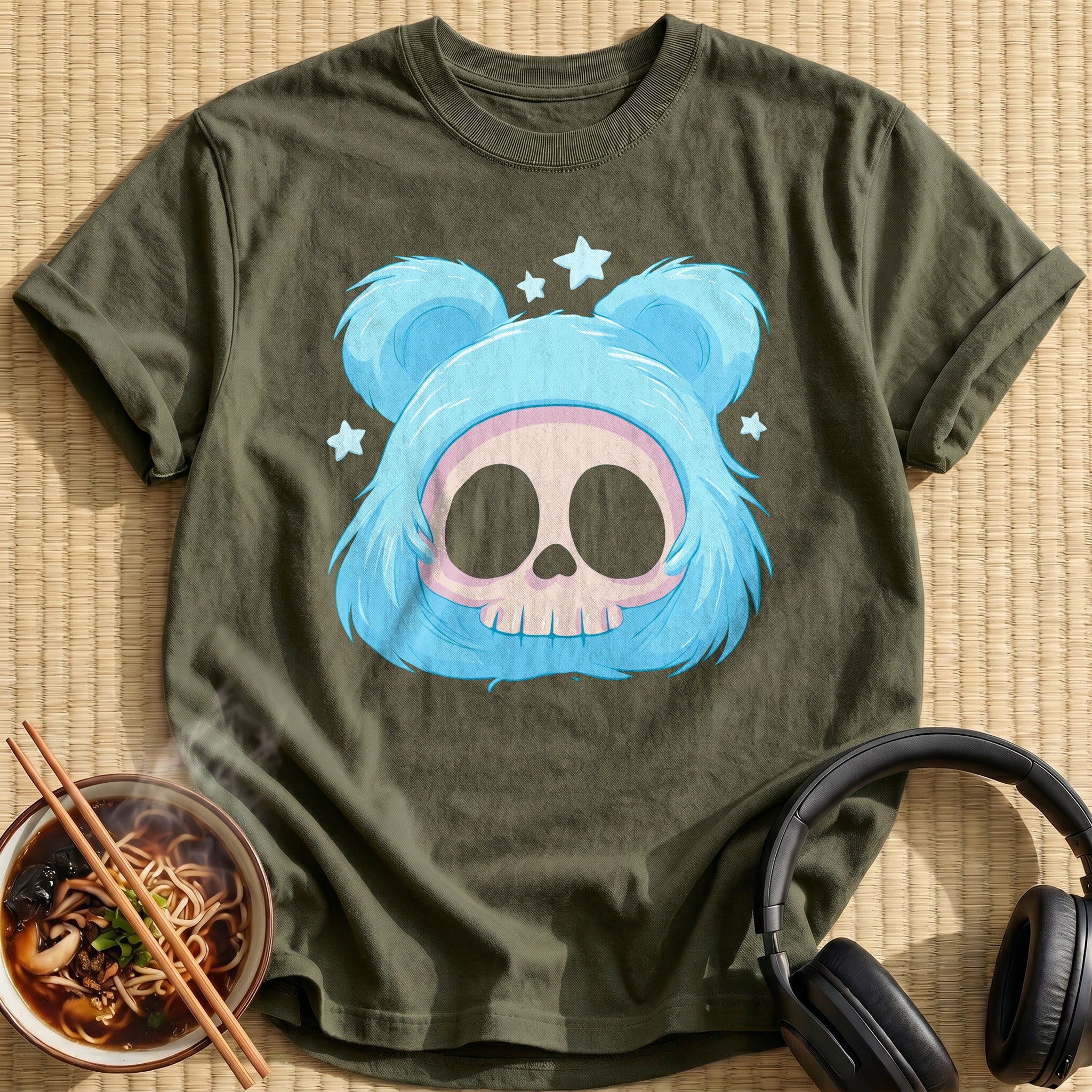 Blue Bear Hood Skull