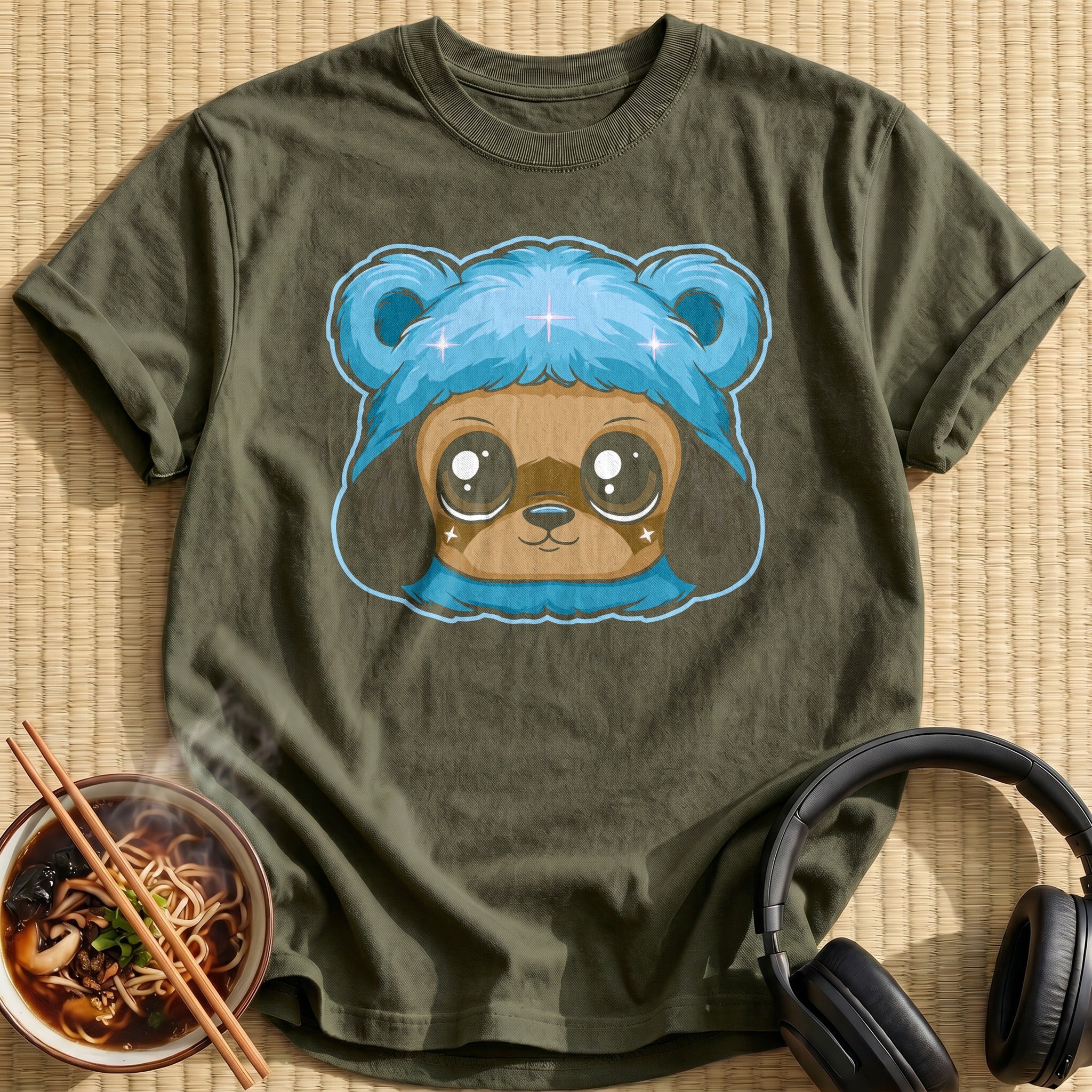 Brown Puppy Blue Hood