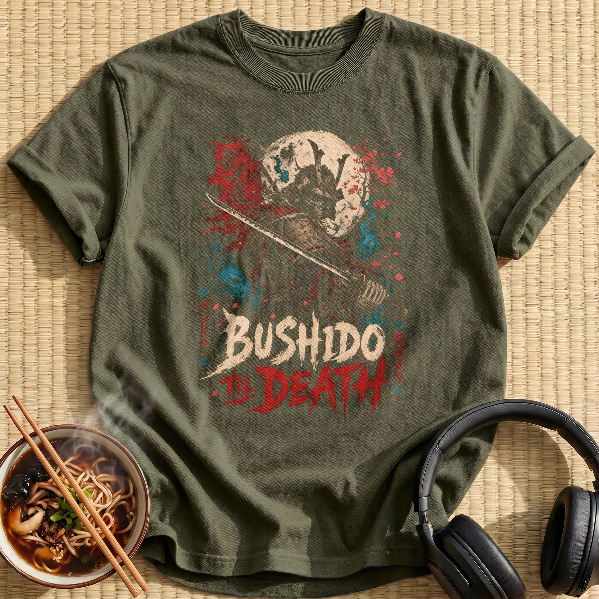 Bushido Til Death Samurai - Military Green