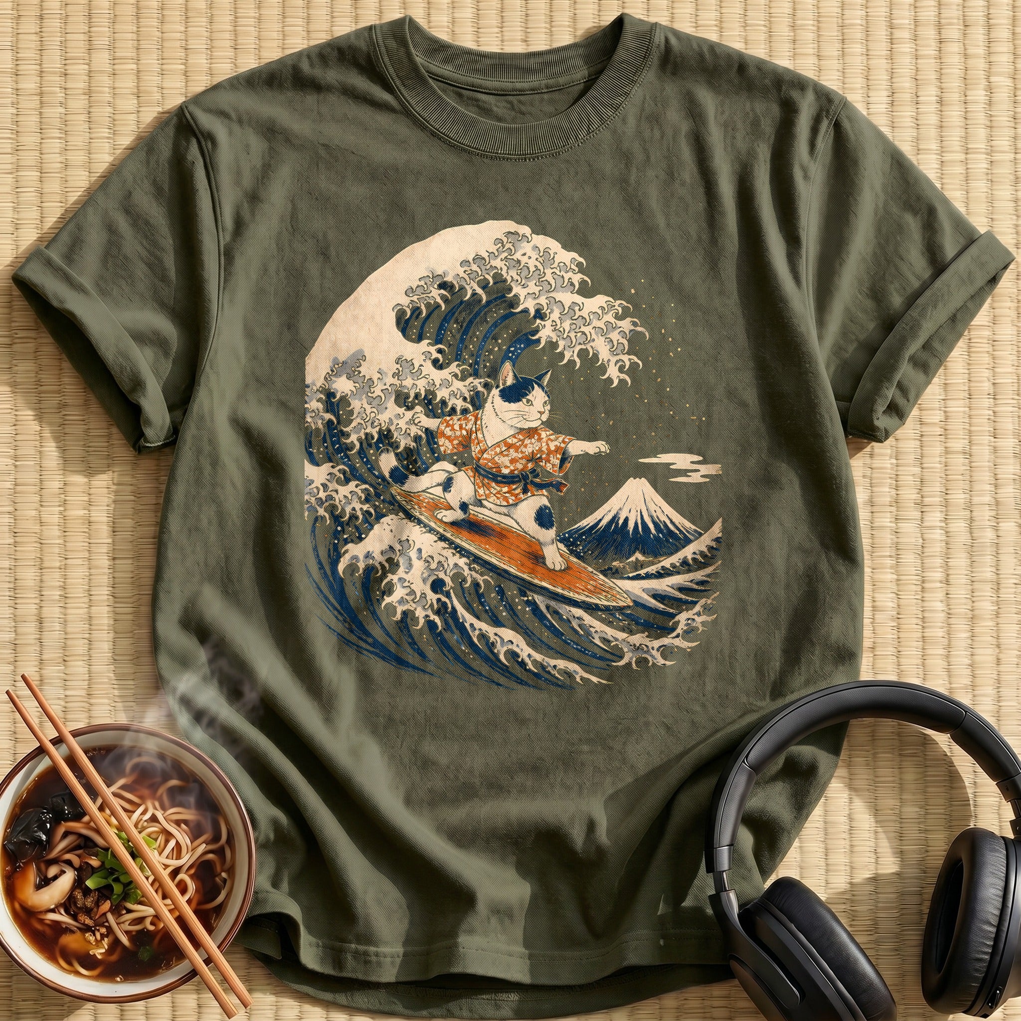 Cat Great Wave 15 - Military Green