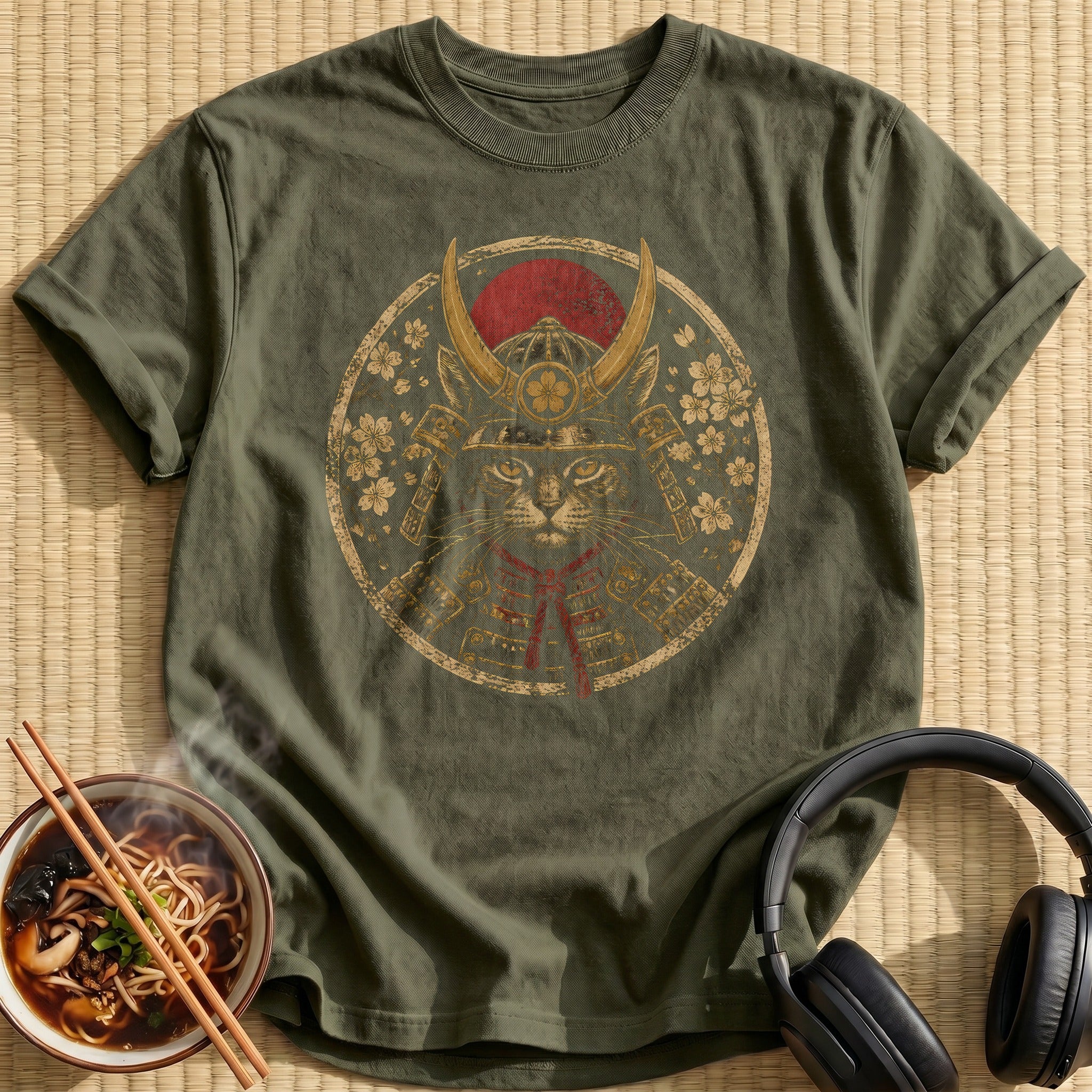 Cat Samurai 46 - Military Green