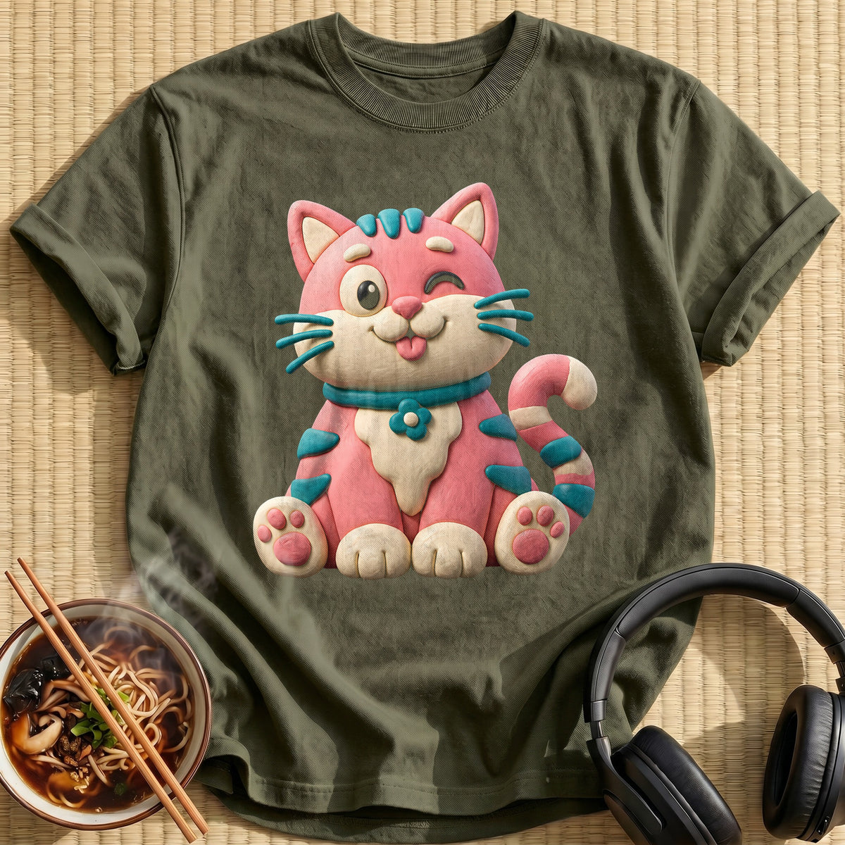 Claymation Cat 65 - Military Green