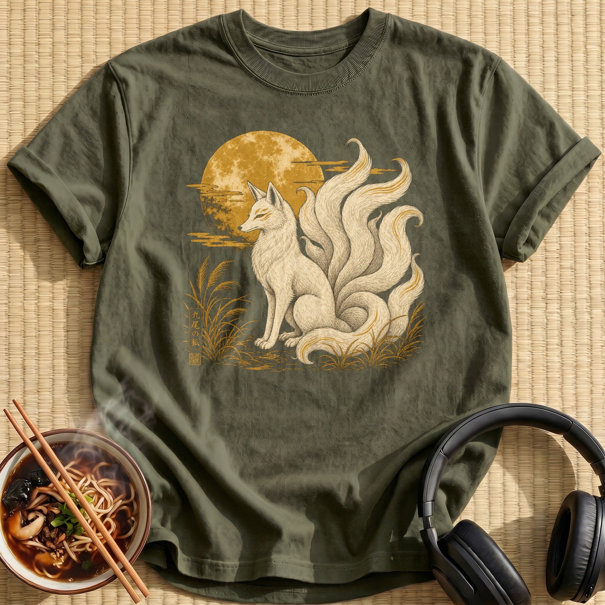Golden Nine Tailed Fox Moon