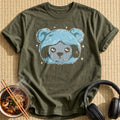 Grey Puppy Blue Hood