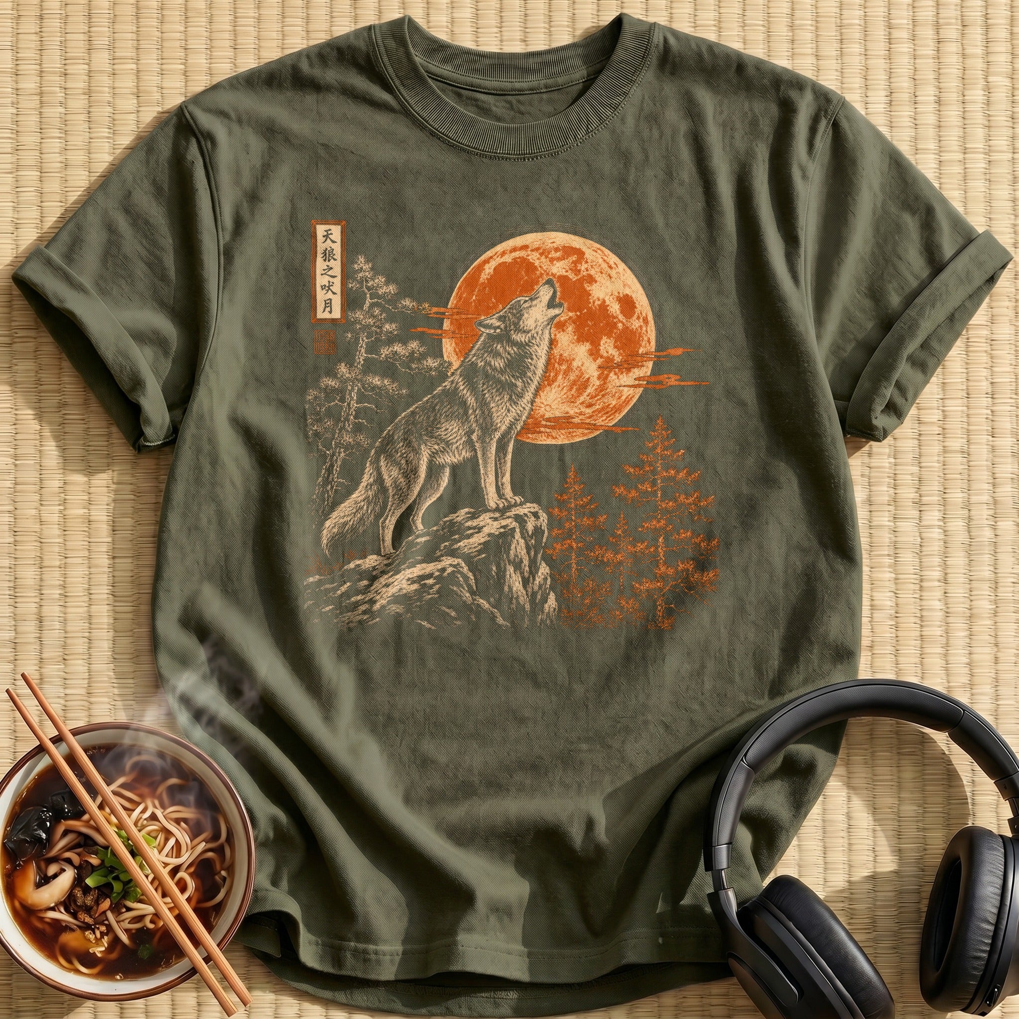 Howling Wolf Orange Harvest Moon