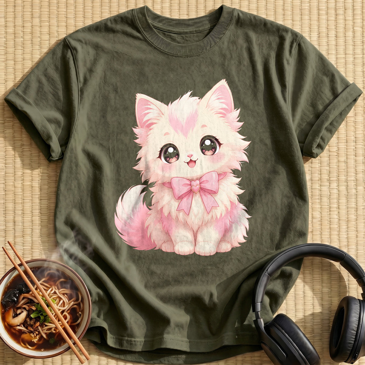 Kawaii Cat 41 - Military Green