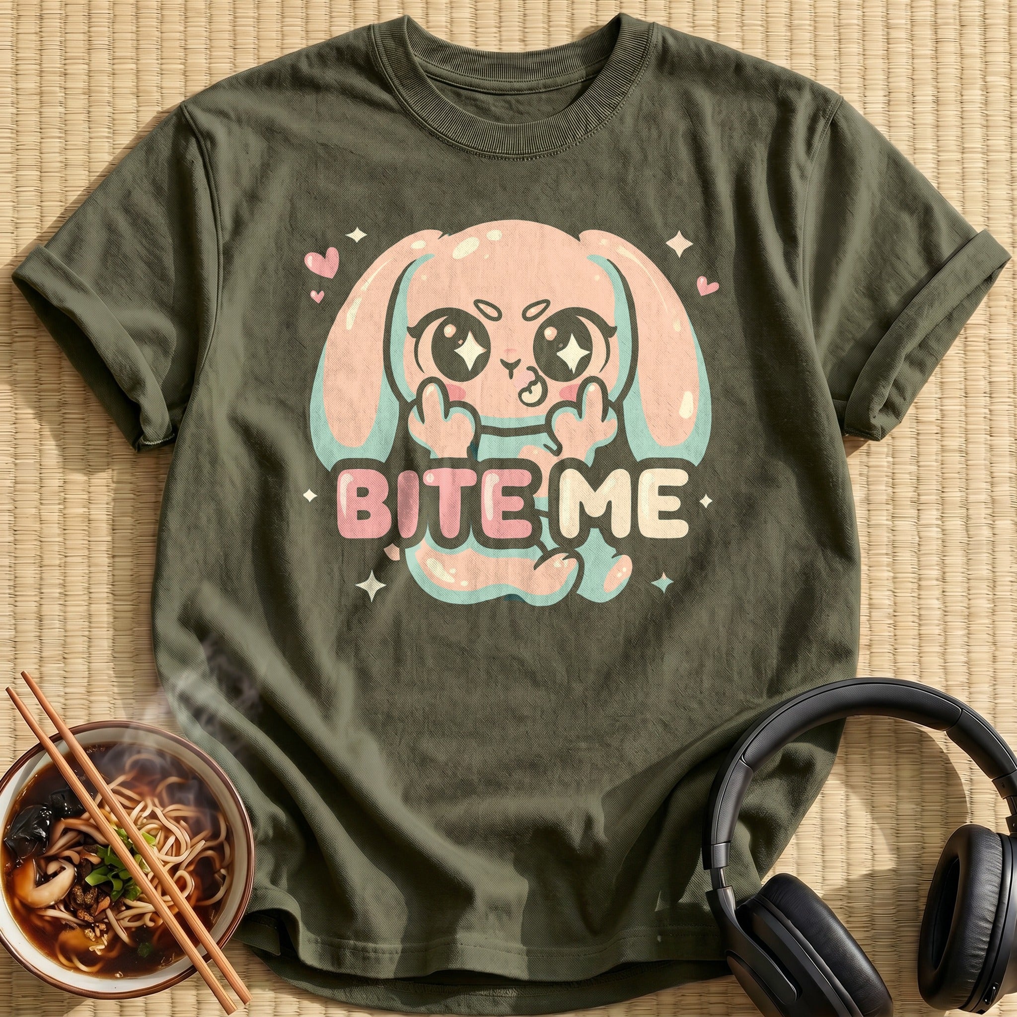 Kawaii Chibi Bunny Saying Bite Me