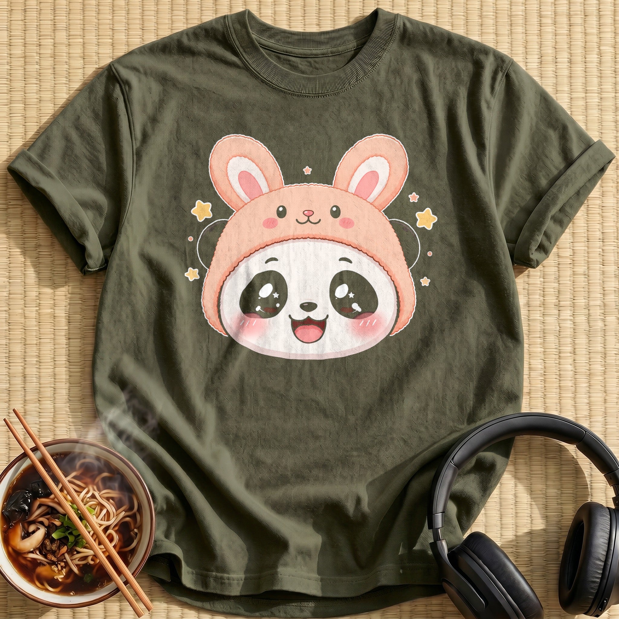 Kawaii Panda (Peach Hat)