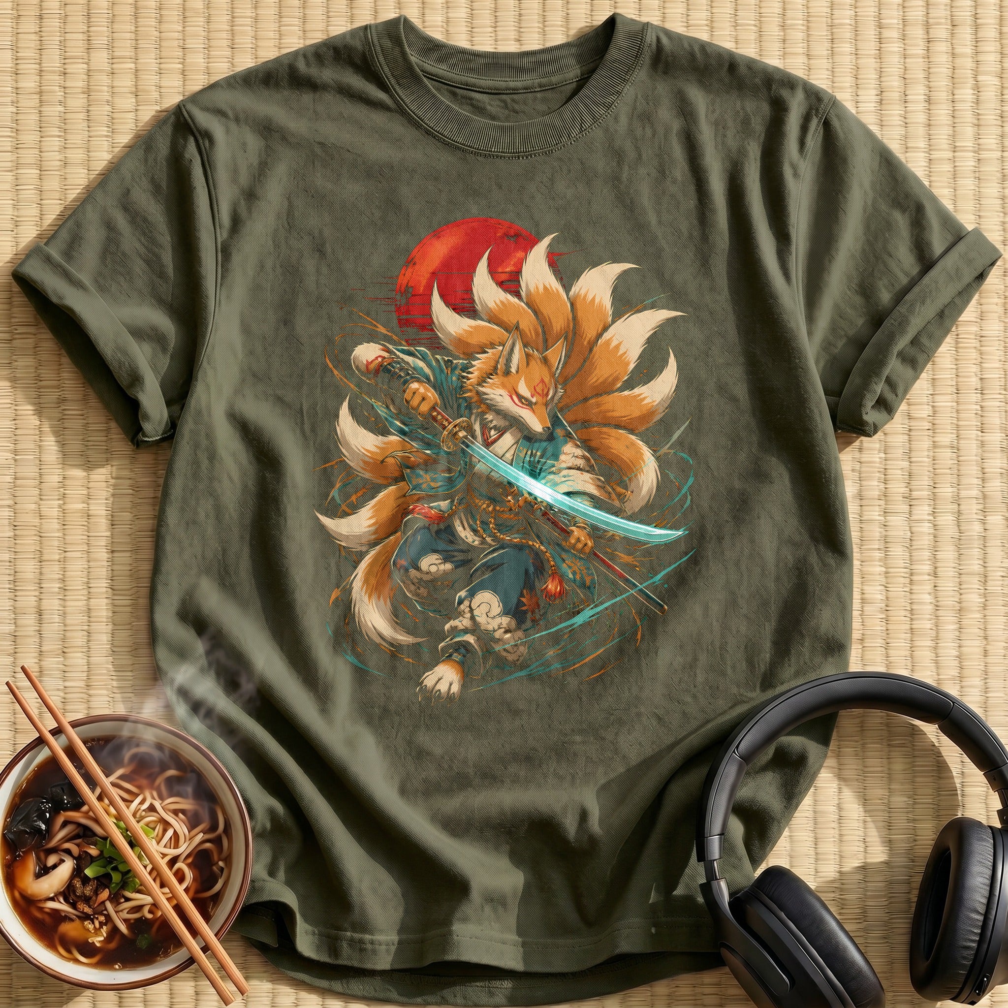Kitsune Fox Samurai 70 - Military Green