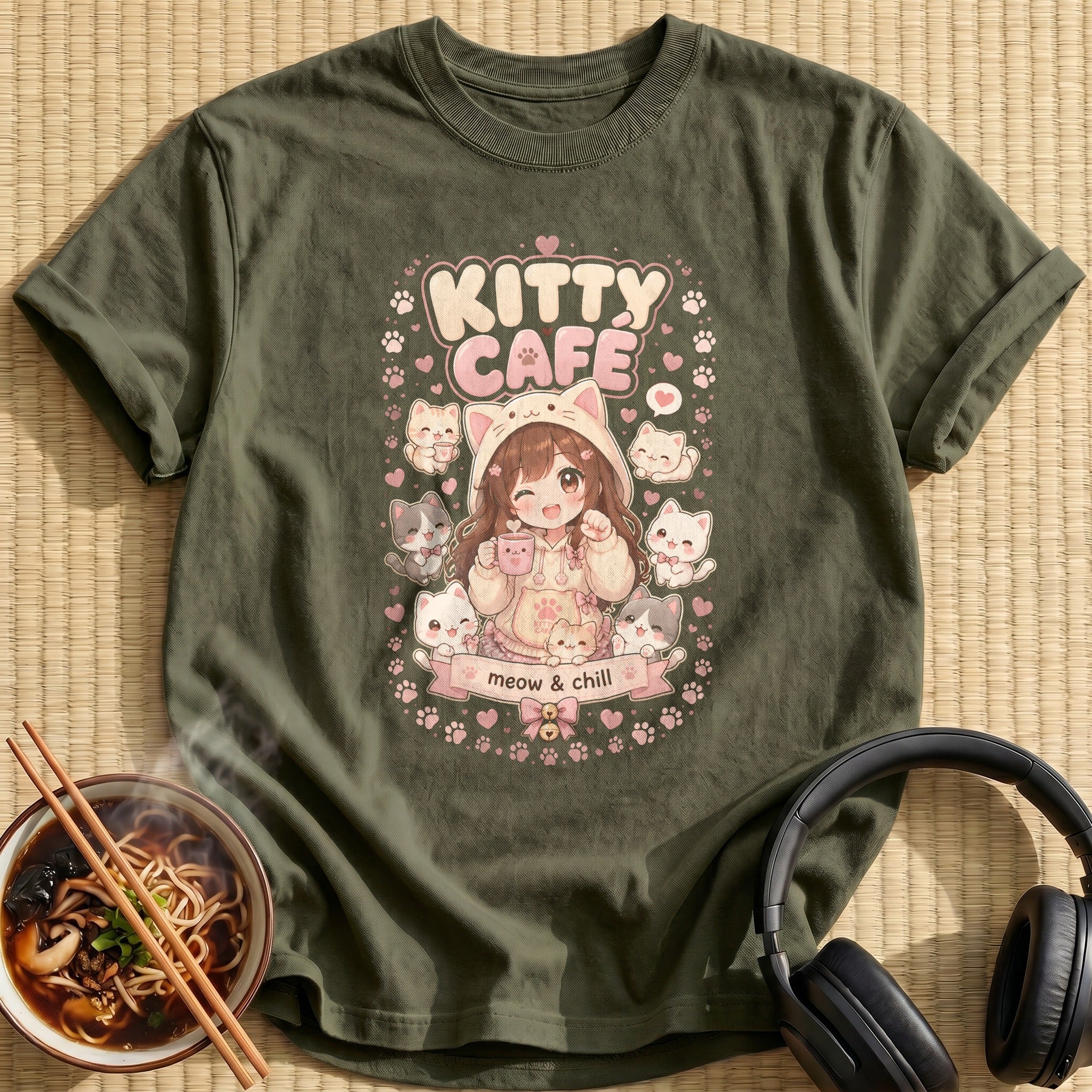 Kitty Café (cream & pink)