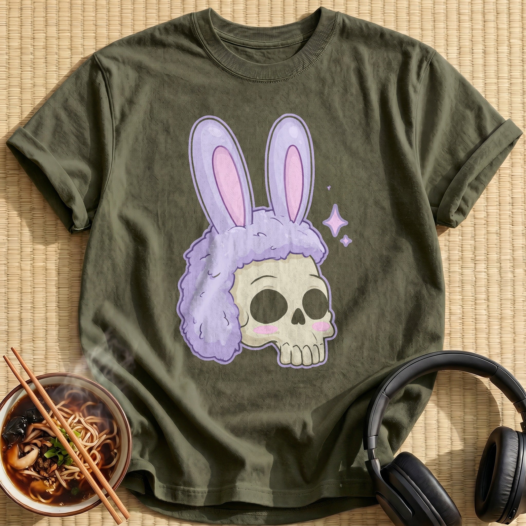 Lilac Bunny Ears Skull