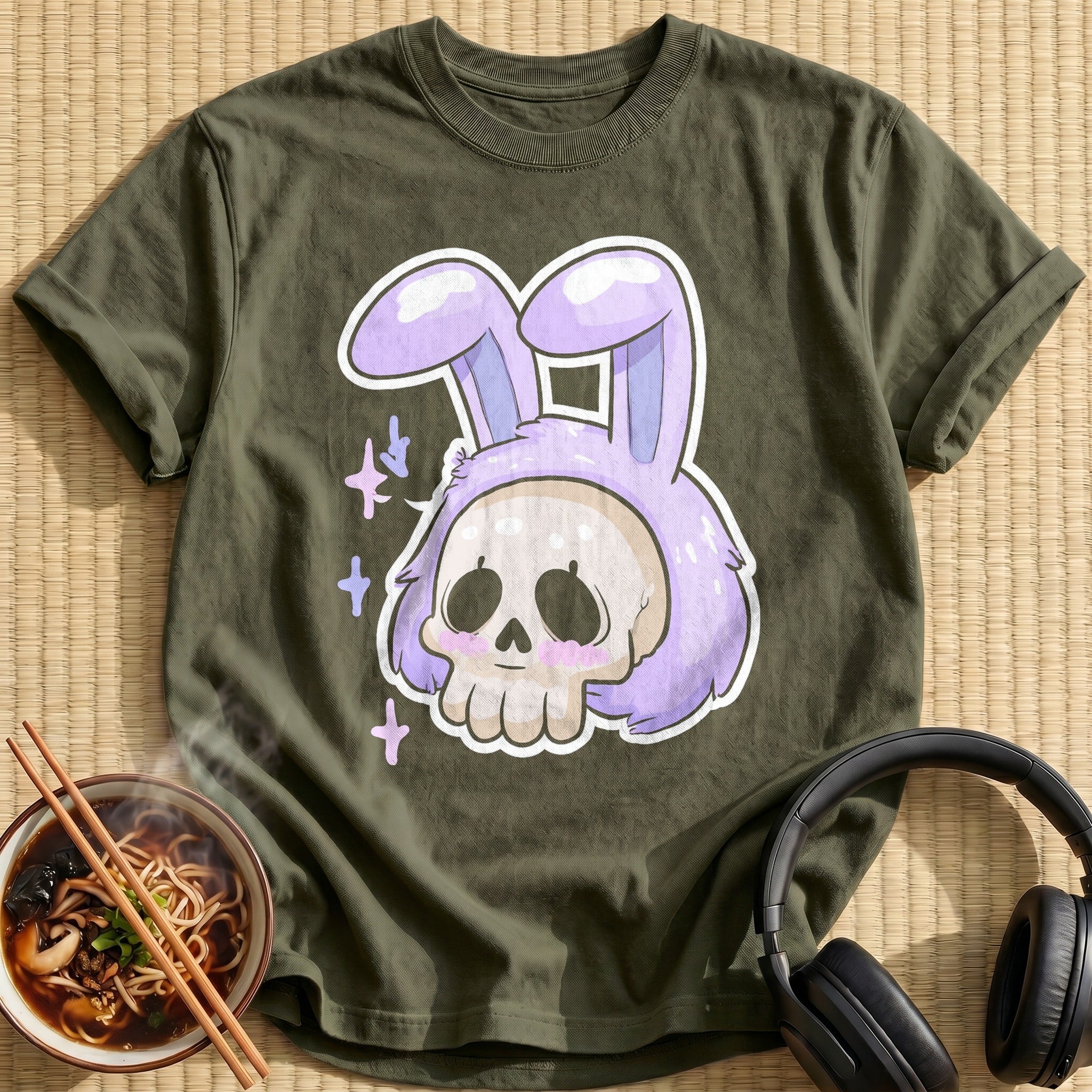 Lilac Bunny Ears Skull
