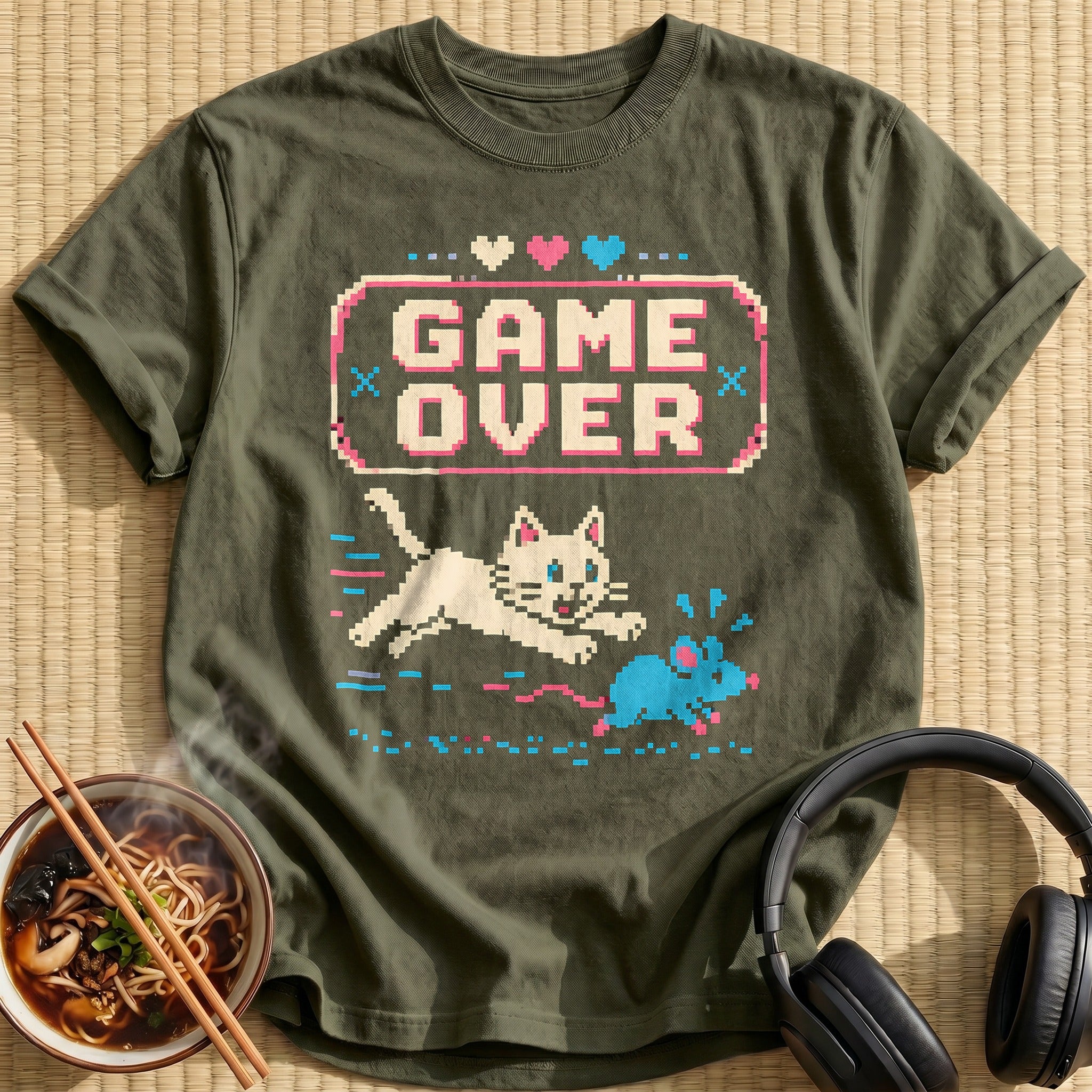Md Gameover Cat 12 - Military Green