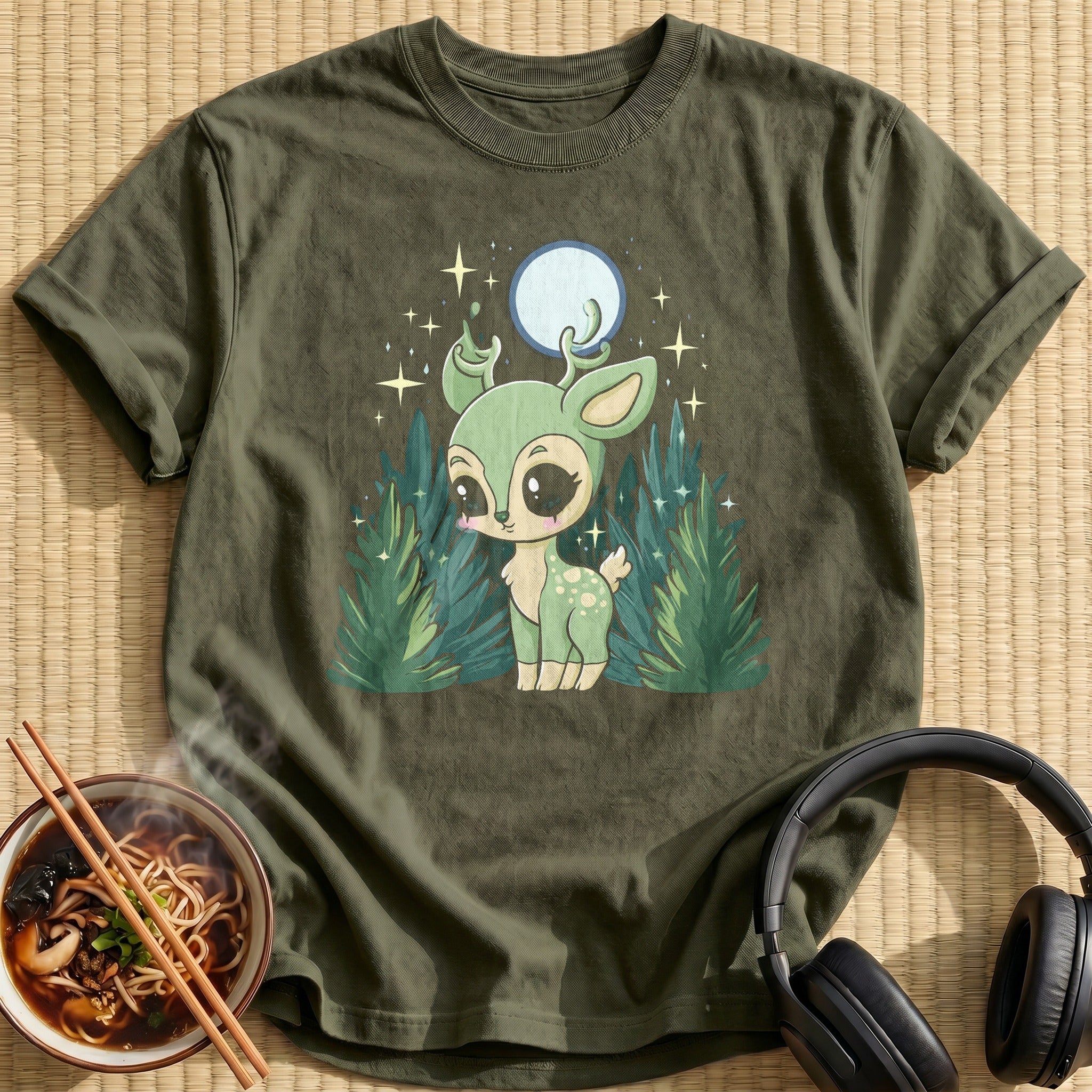 Moonlit Forest Deer