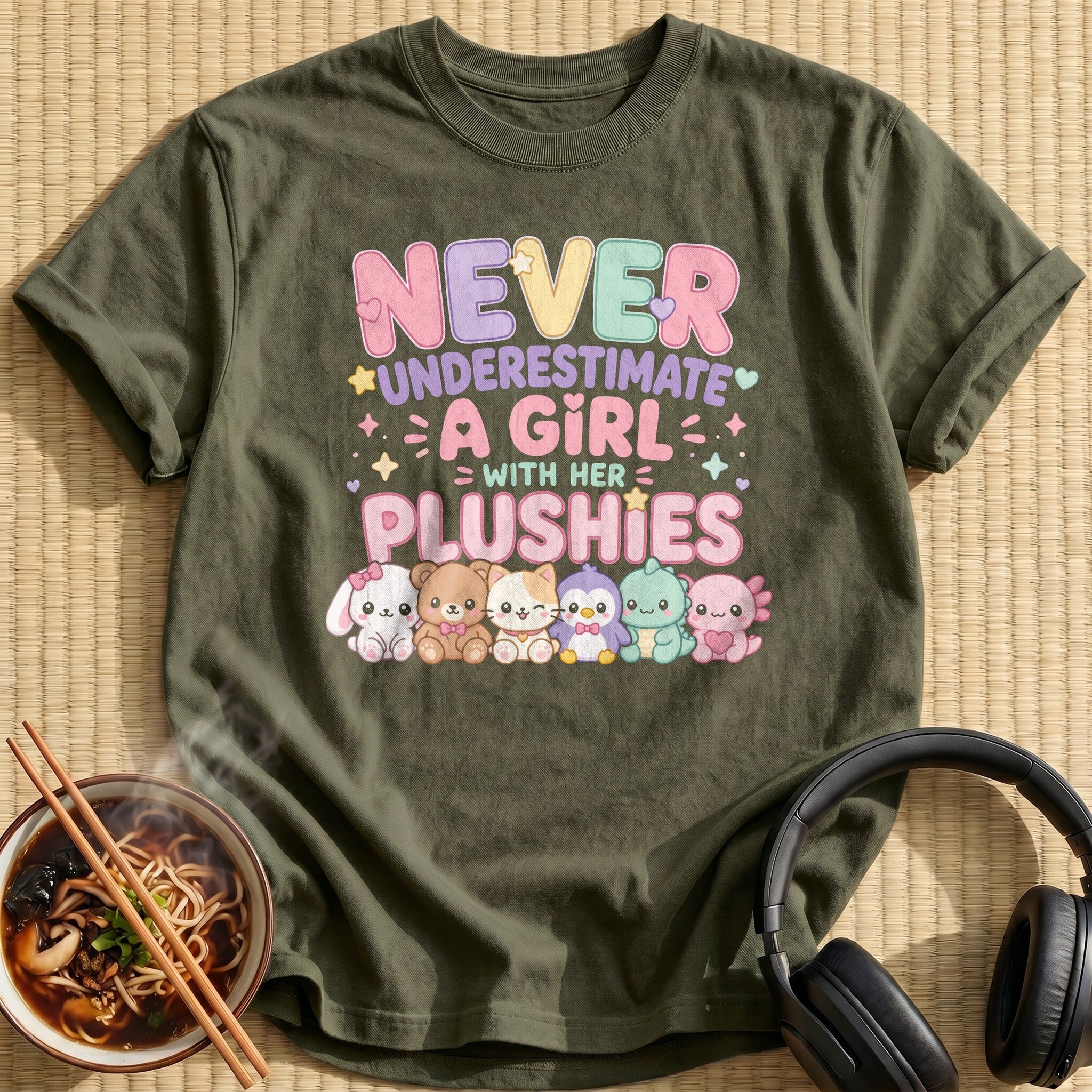 Never Underestimate A Girl With Her Plushies