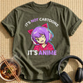 Not Cartoons Its Anime Headphone Girl - Military Green