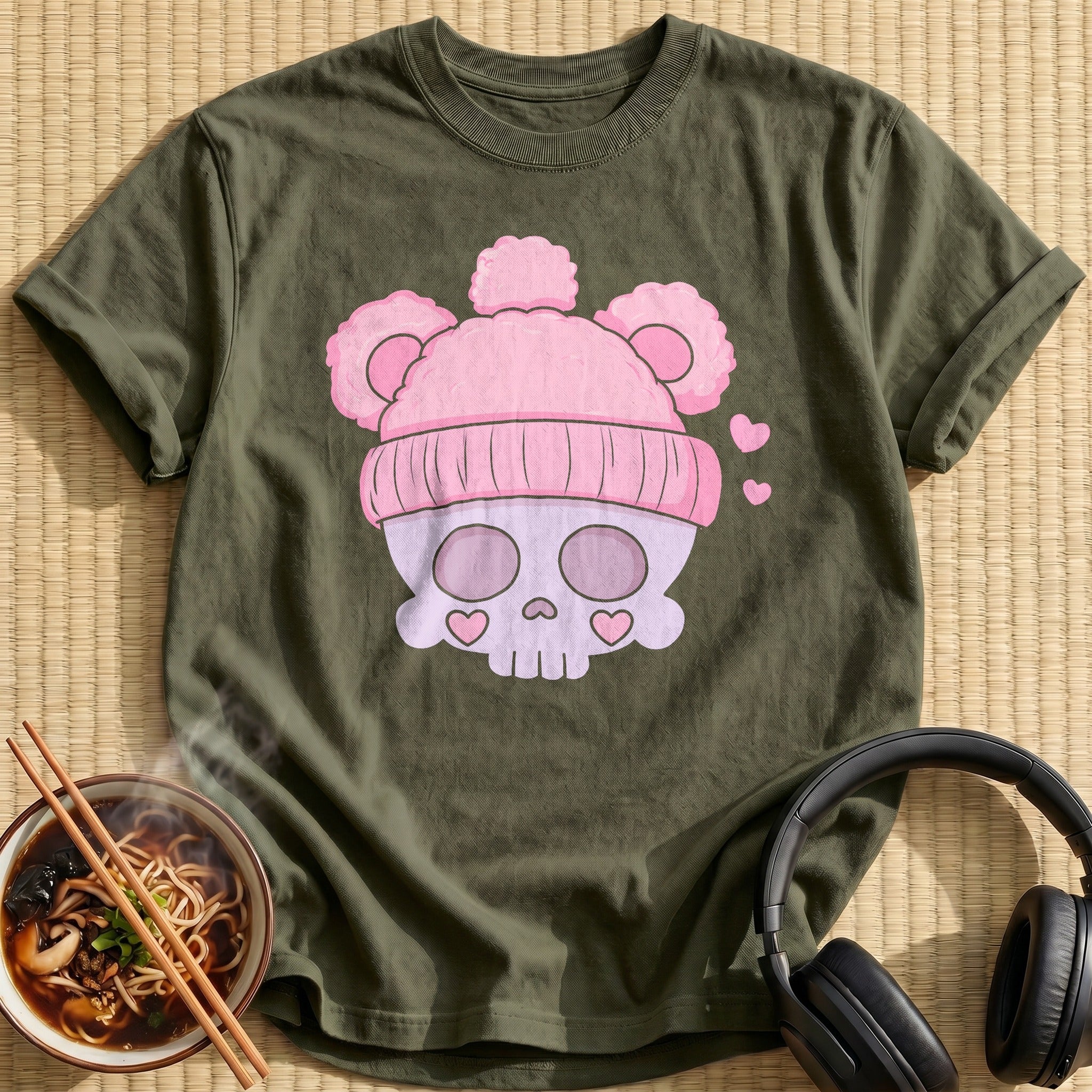 Pink Pom Beanie Skull