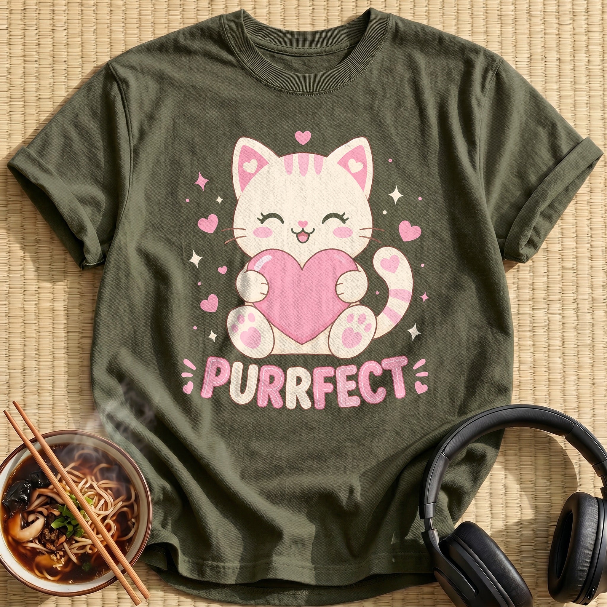 Purrfect Kawaii 53 - Military Green