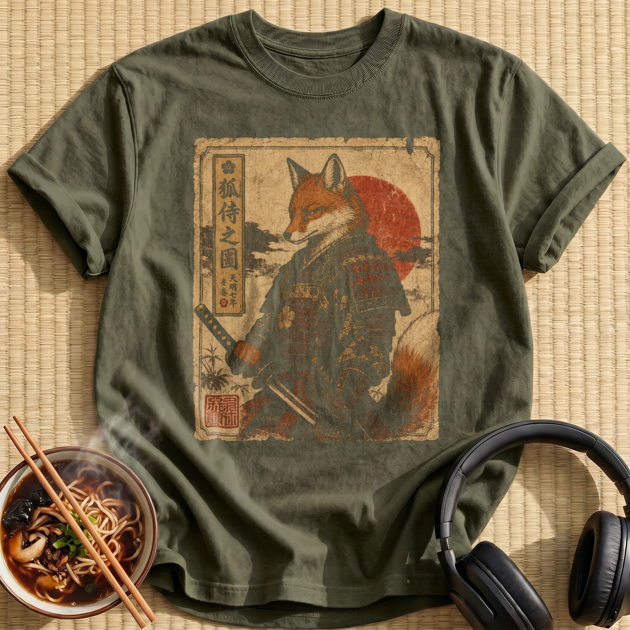 Red Fox Warrior Vintage Poster