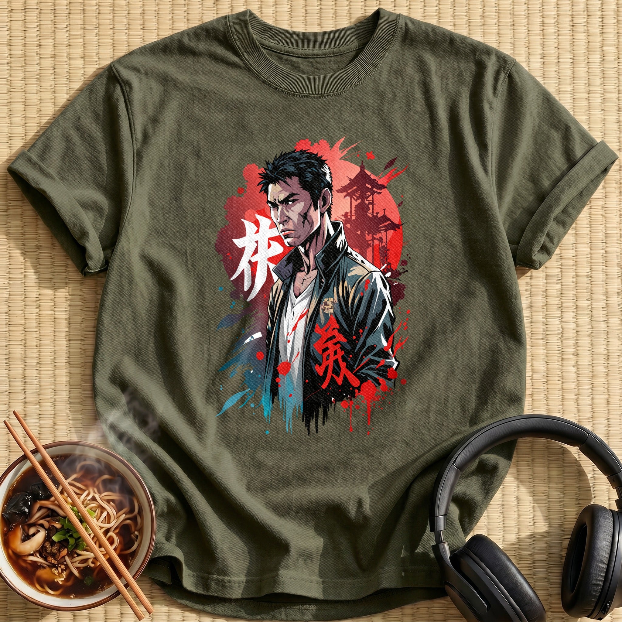 Red Sun Tough Anime Fighter - Military Green