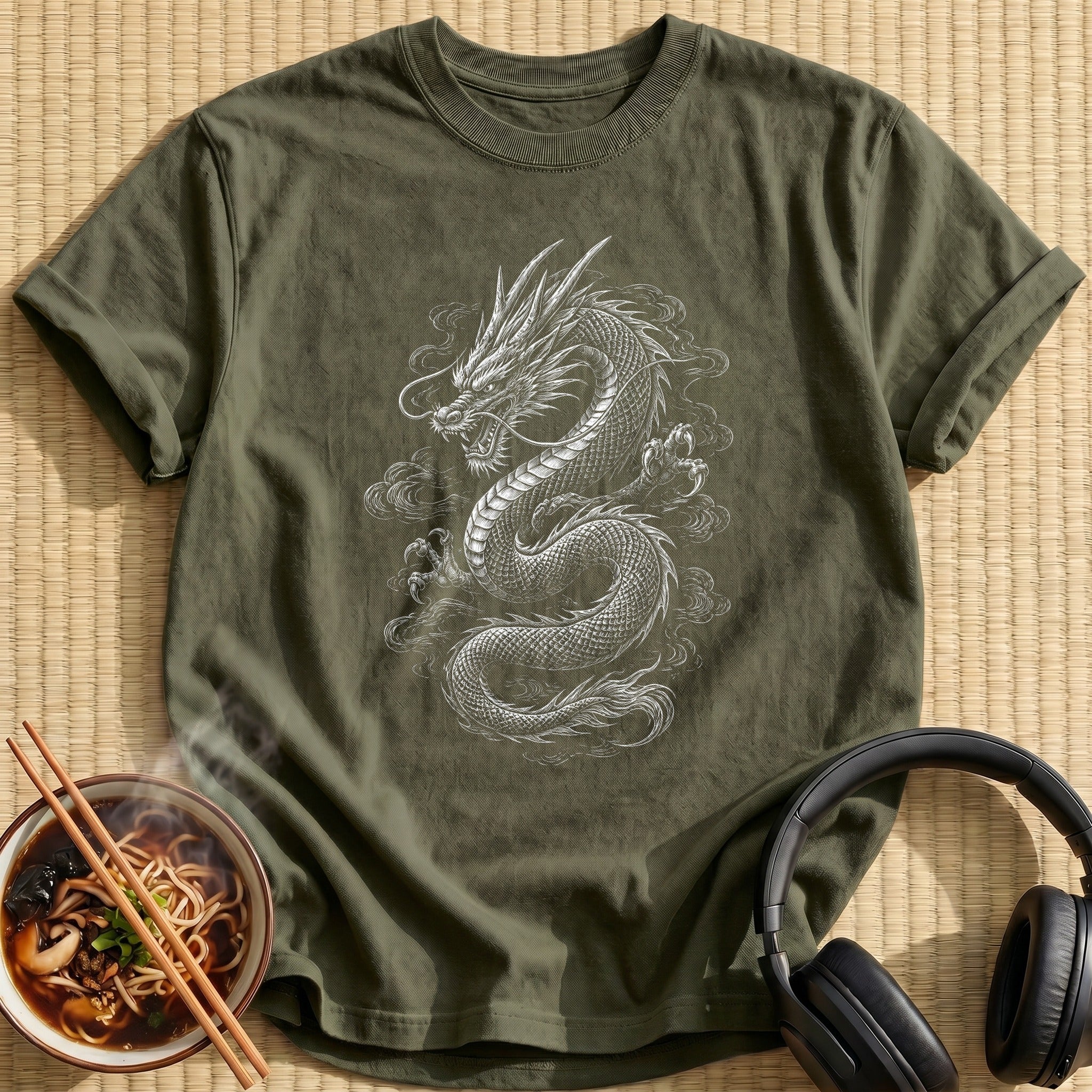 Scratchboard Dragon 60 - Military Green