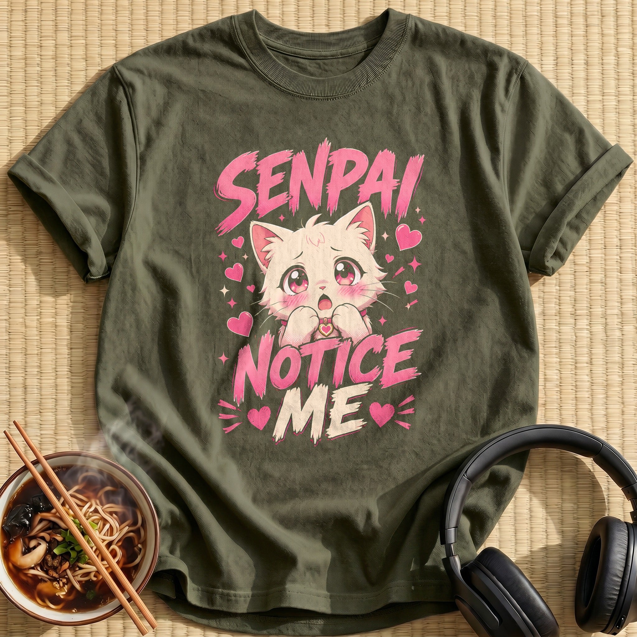 Senpai Notice Me 18 - Military Green