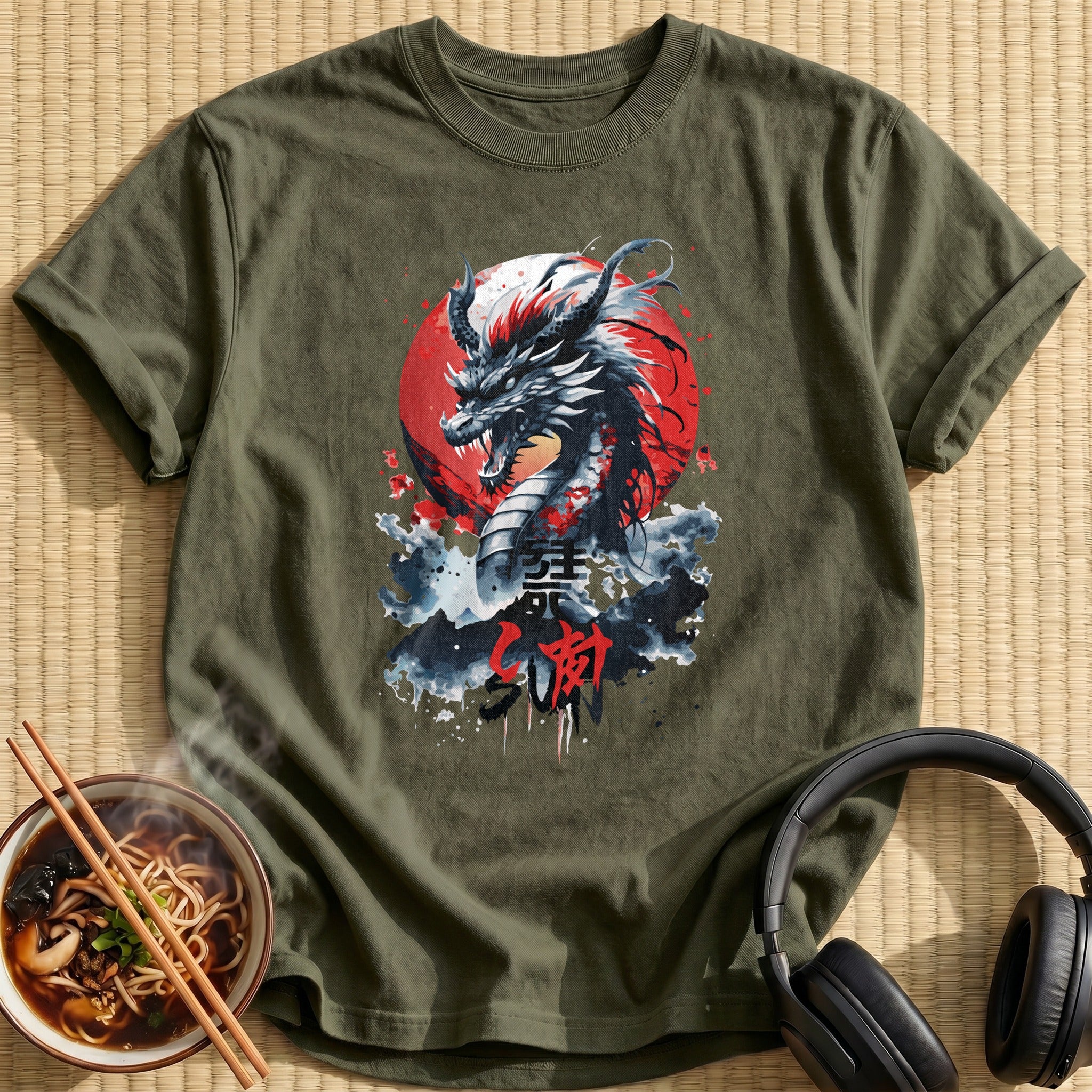 Silver Dragon Red Sun Smoke - Military Green