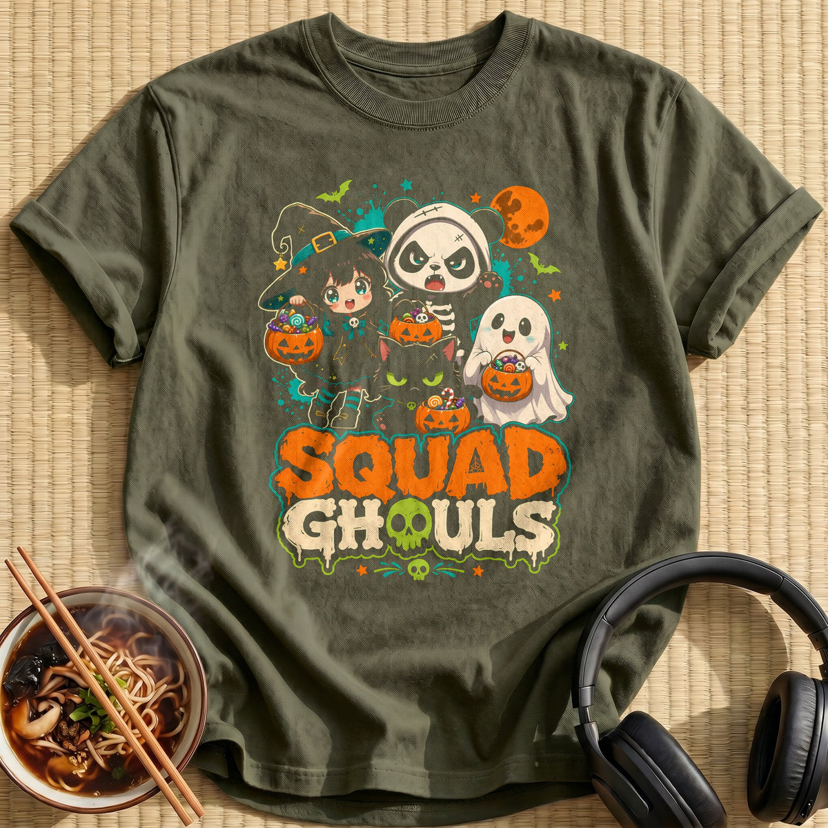 Squad Ghouls Anime - Military Green