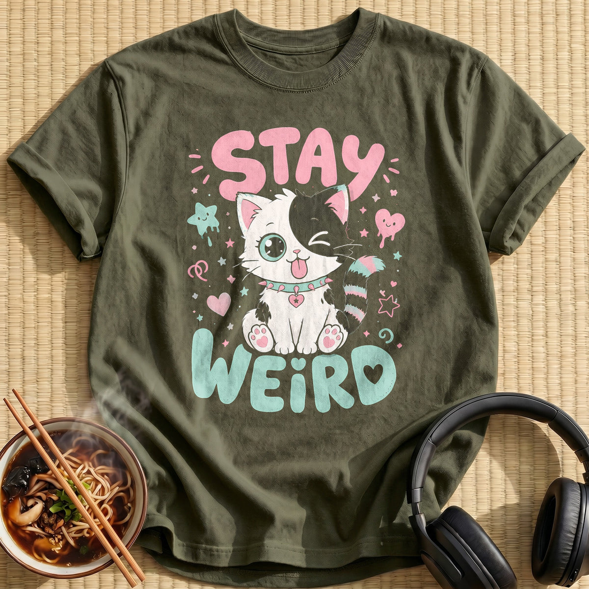 Stay Weird 91 - Military Green