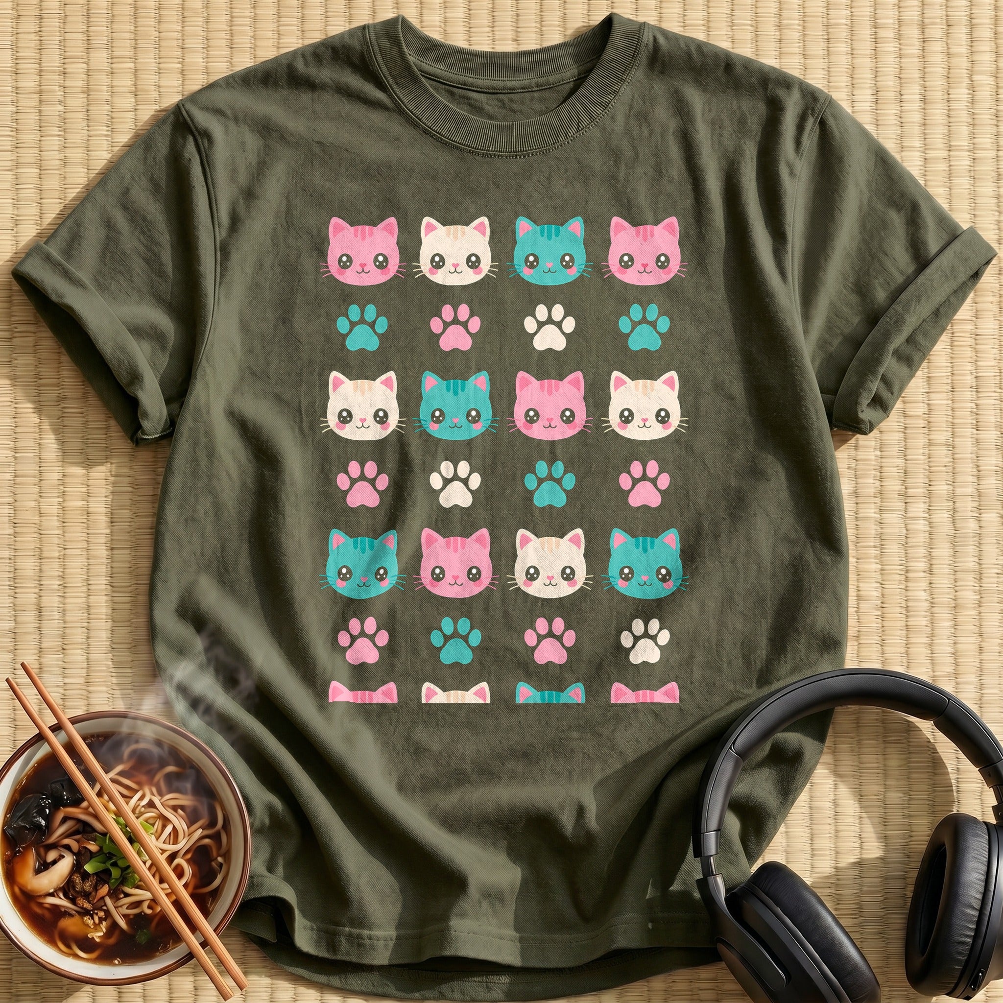 Tt Kawaii Pattern 68 - Military Green