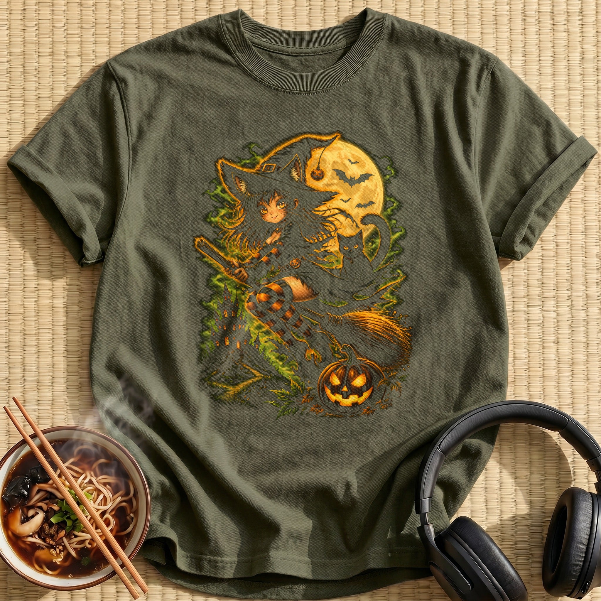 Witch Catgirl 20 - Military Green