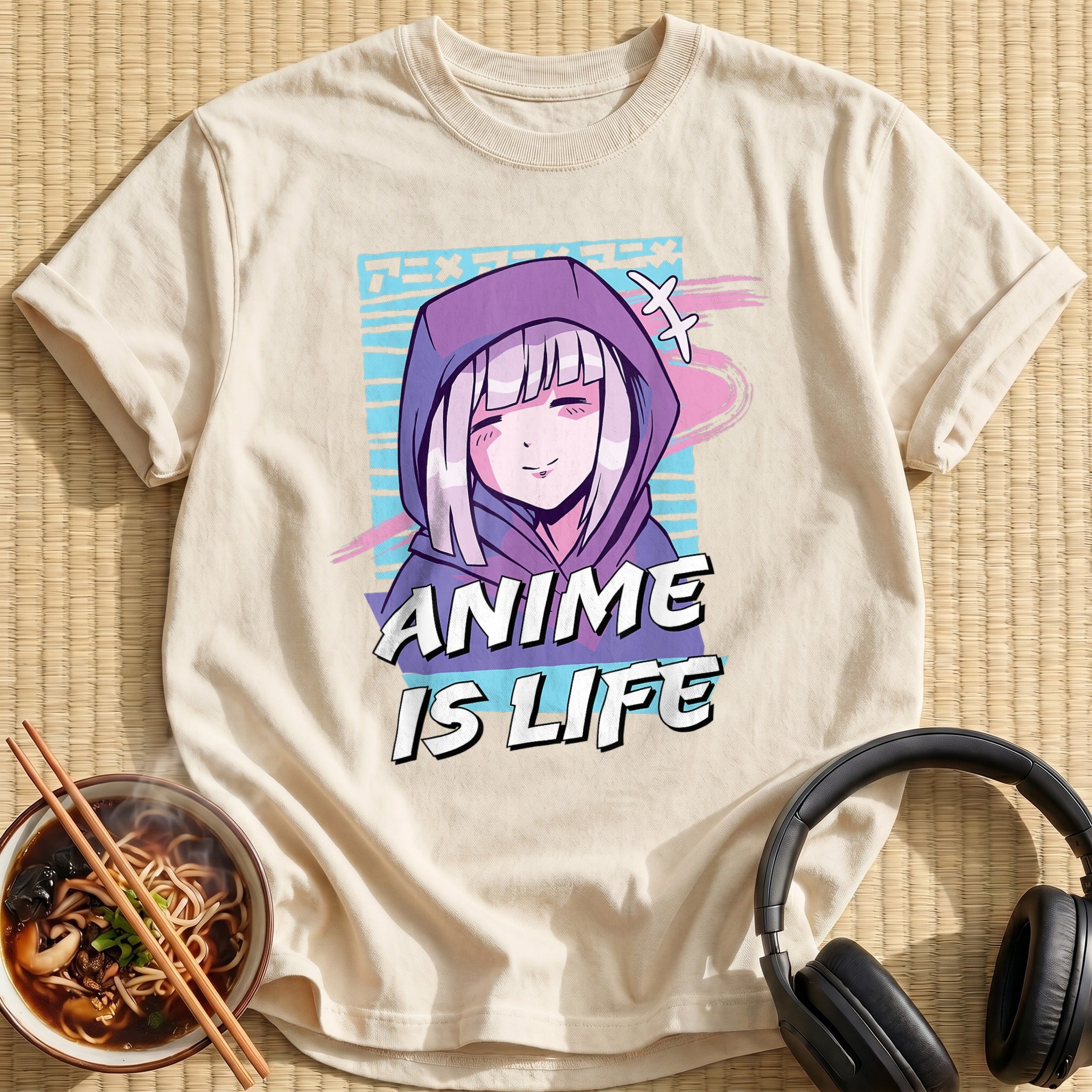 Anime Is Life Hooded Girl - Natural
