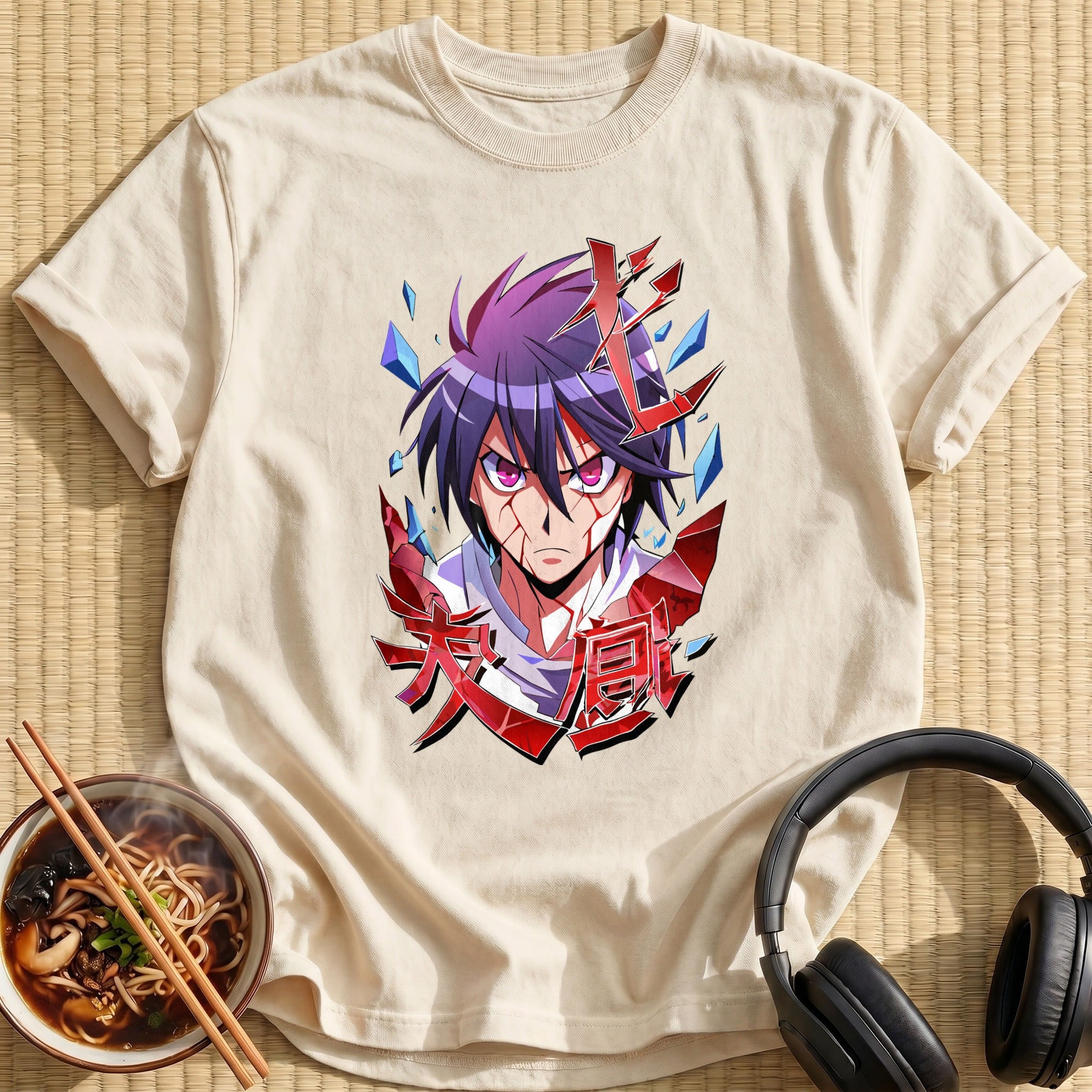 Bloodied Scarred Anime Warrior Portrait - Natural