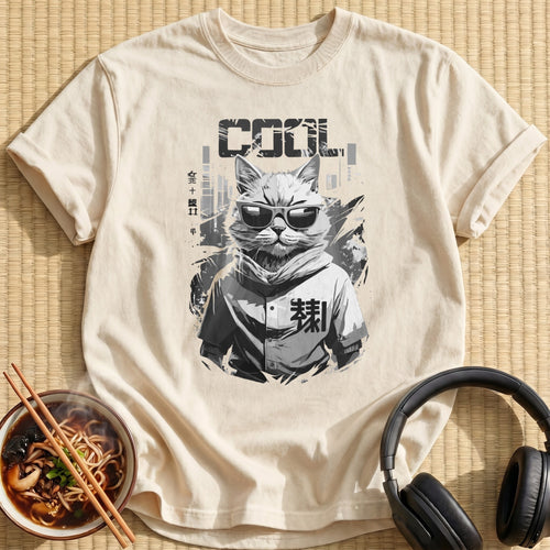 Cool Cat Sunglasses Baseball Jersey - Natural