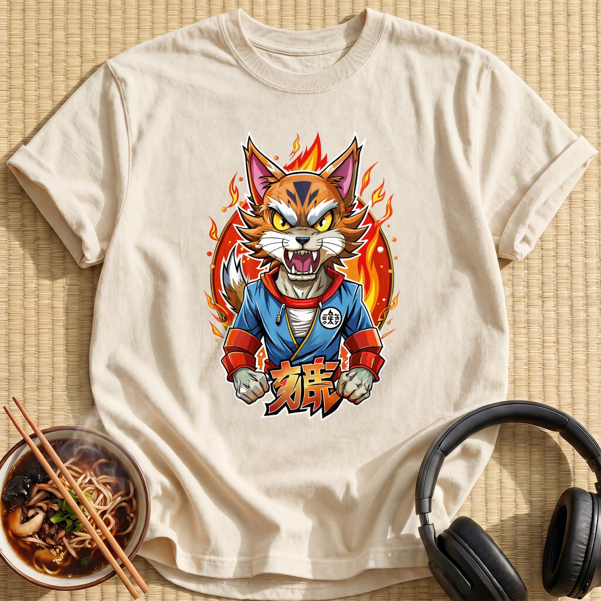 Fierce Fiery Tiger Fighter Mascot - Natural