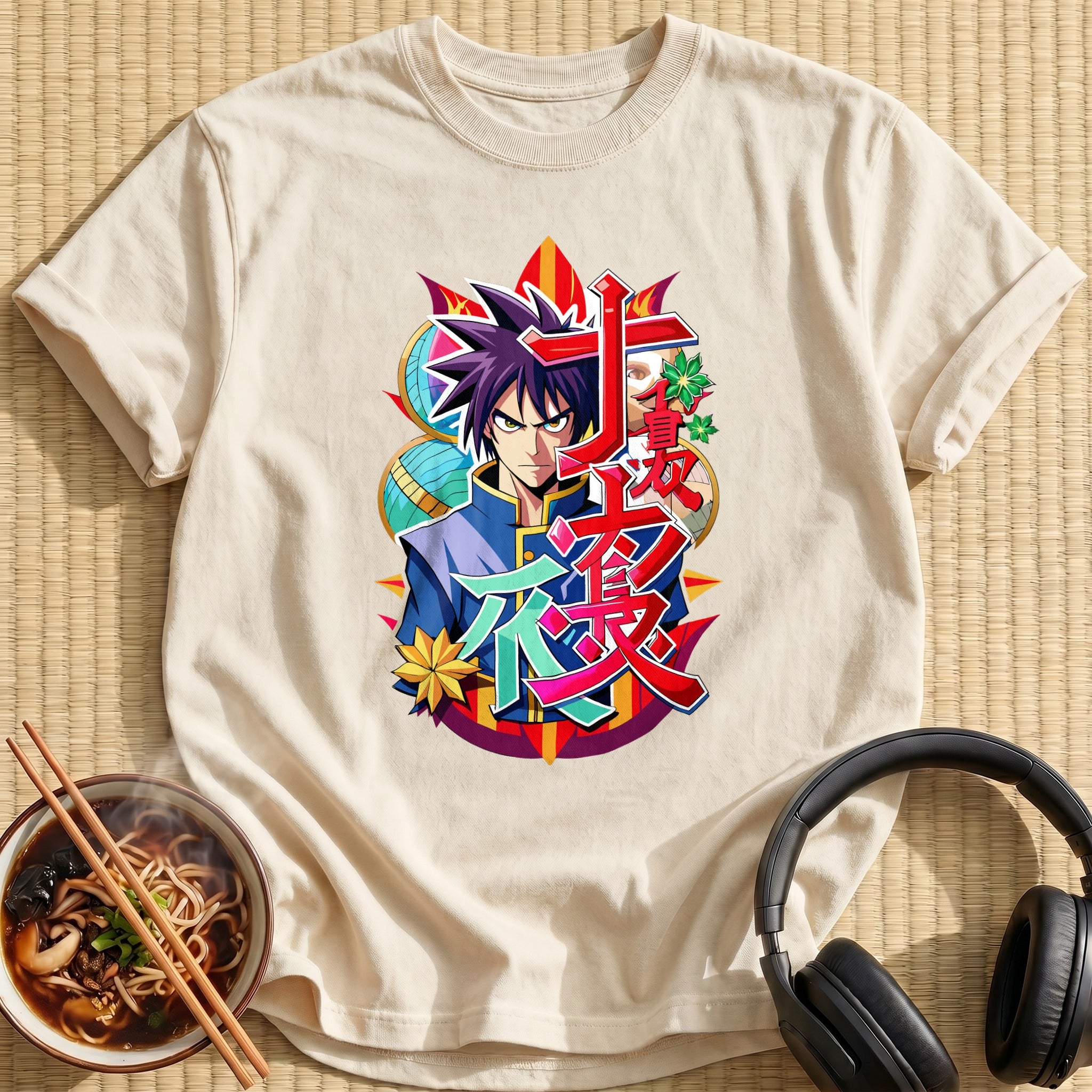 Fierce Spiky Haired Anime Hero - Natural