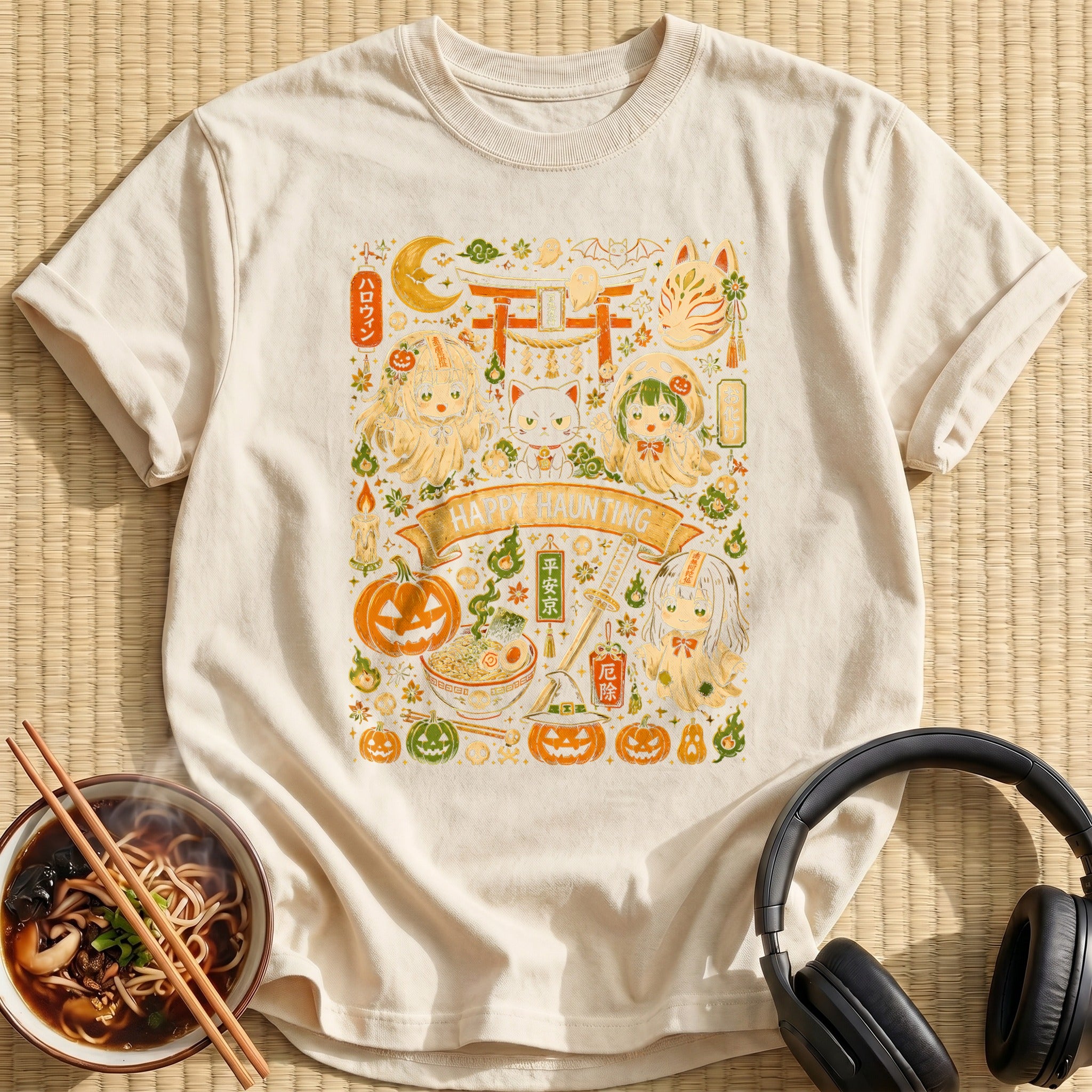 Happy Haunting Doodle - Natural