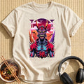 Horned Red Demon Sunset Portrait - Natural