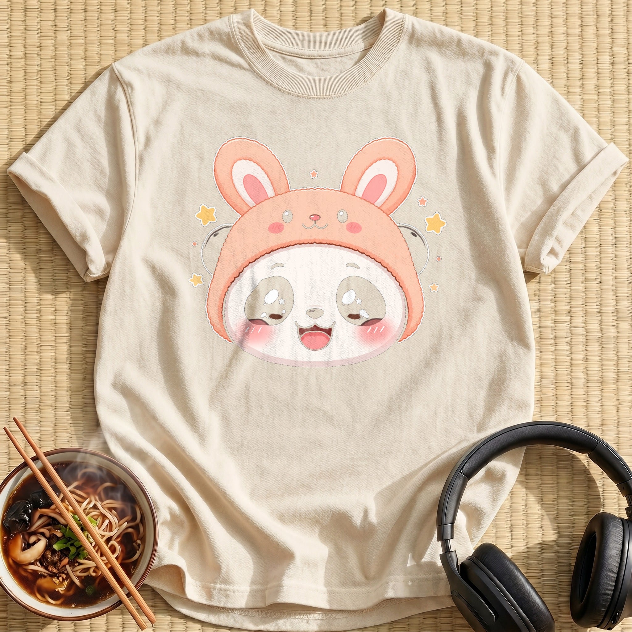 Kawaii Panda (Peach Hat)