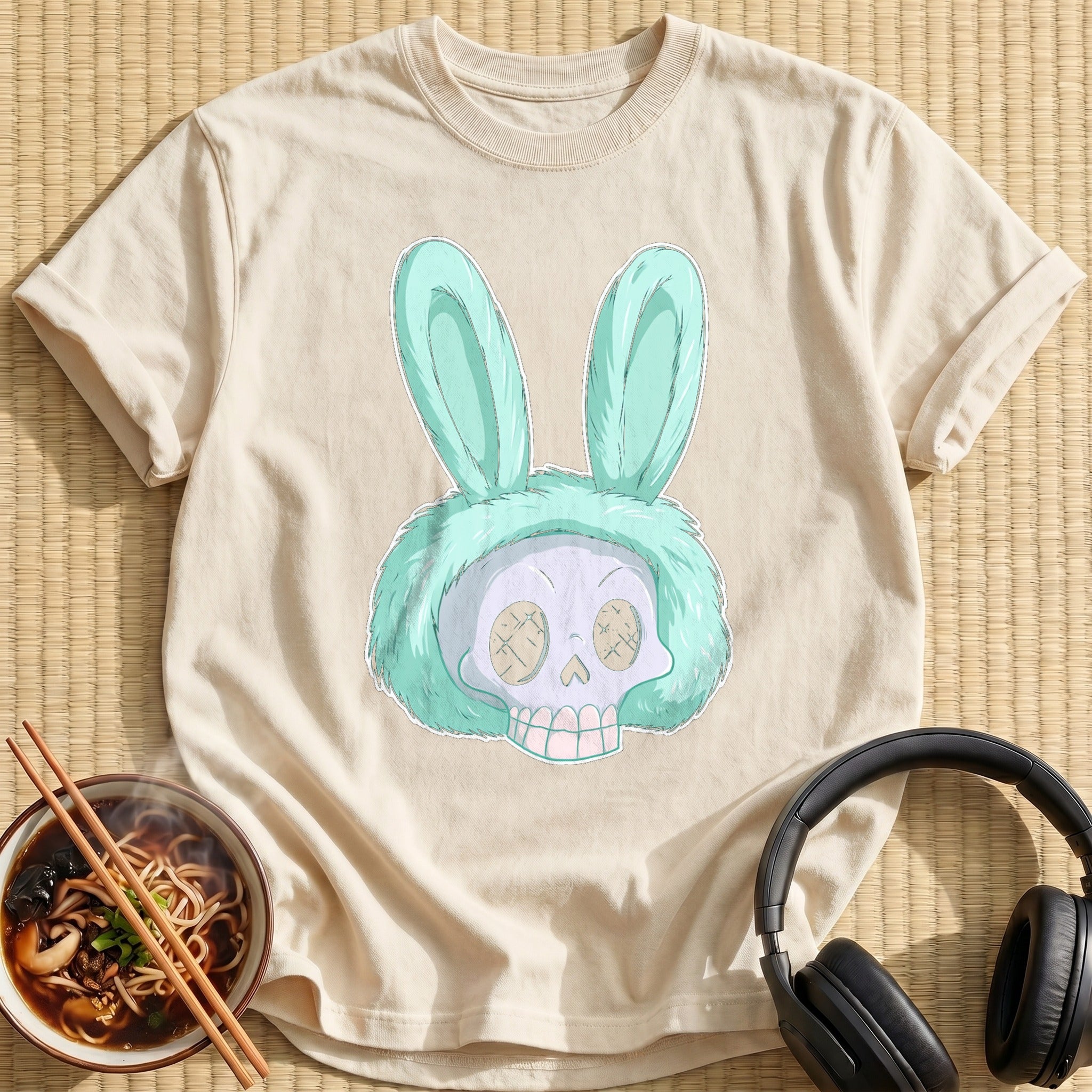 Mint Bunny Ears Skull