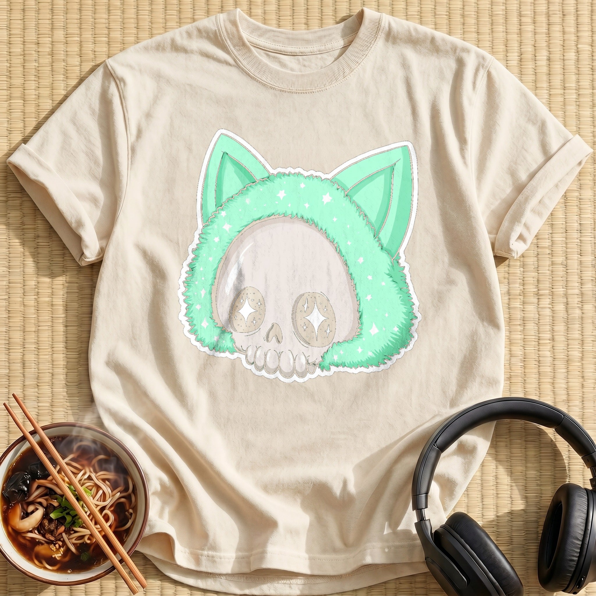 Mint Cat Hood Skull