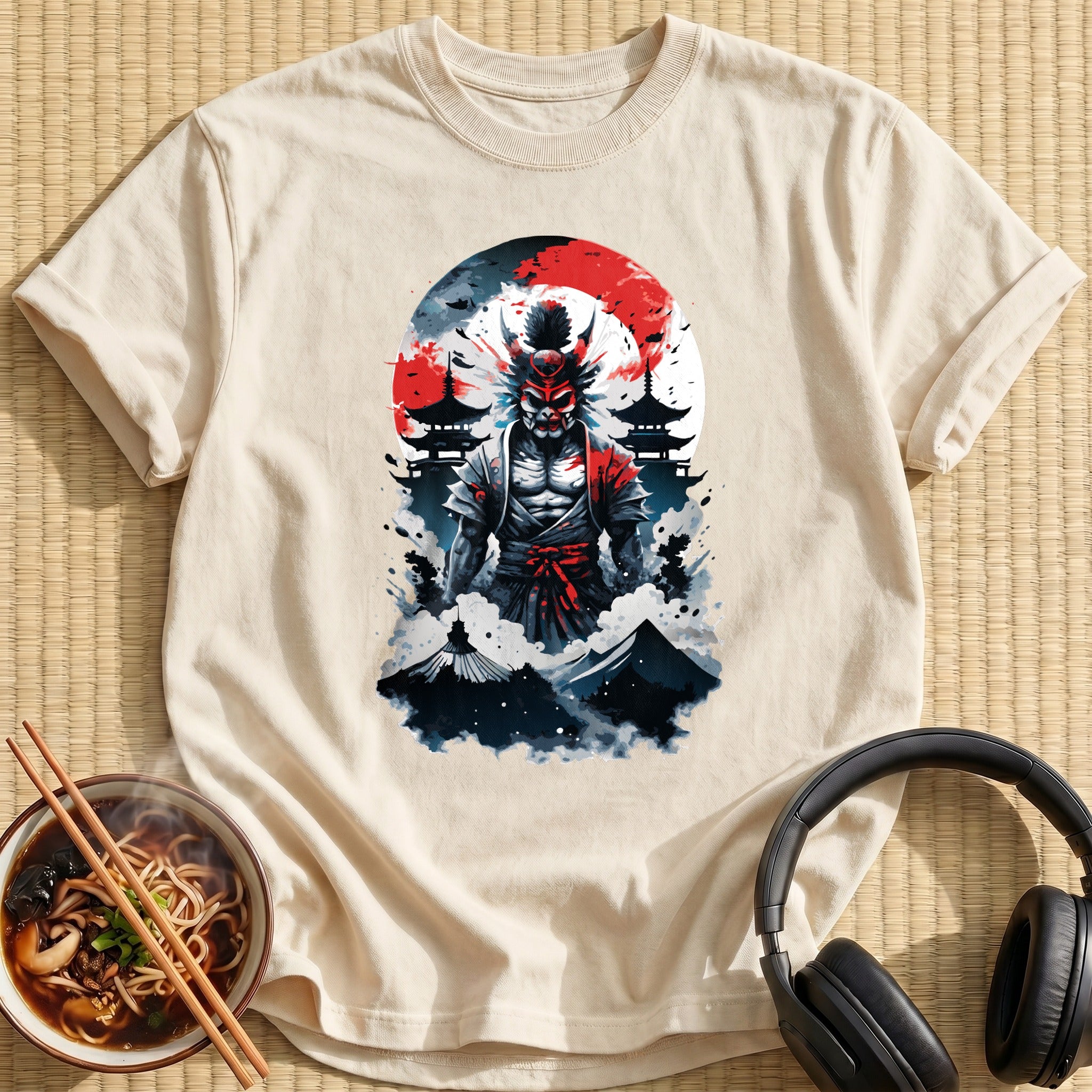 Oni Demon Samurai Red Moon - Natural