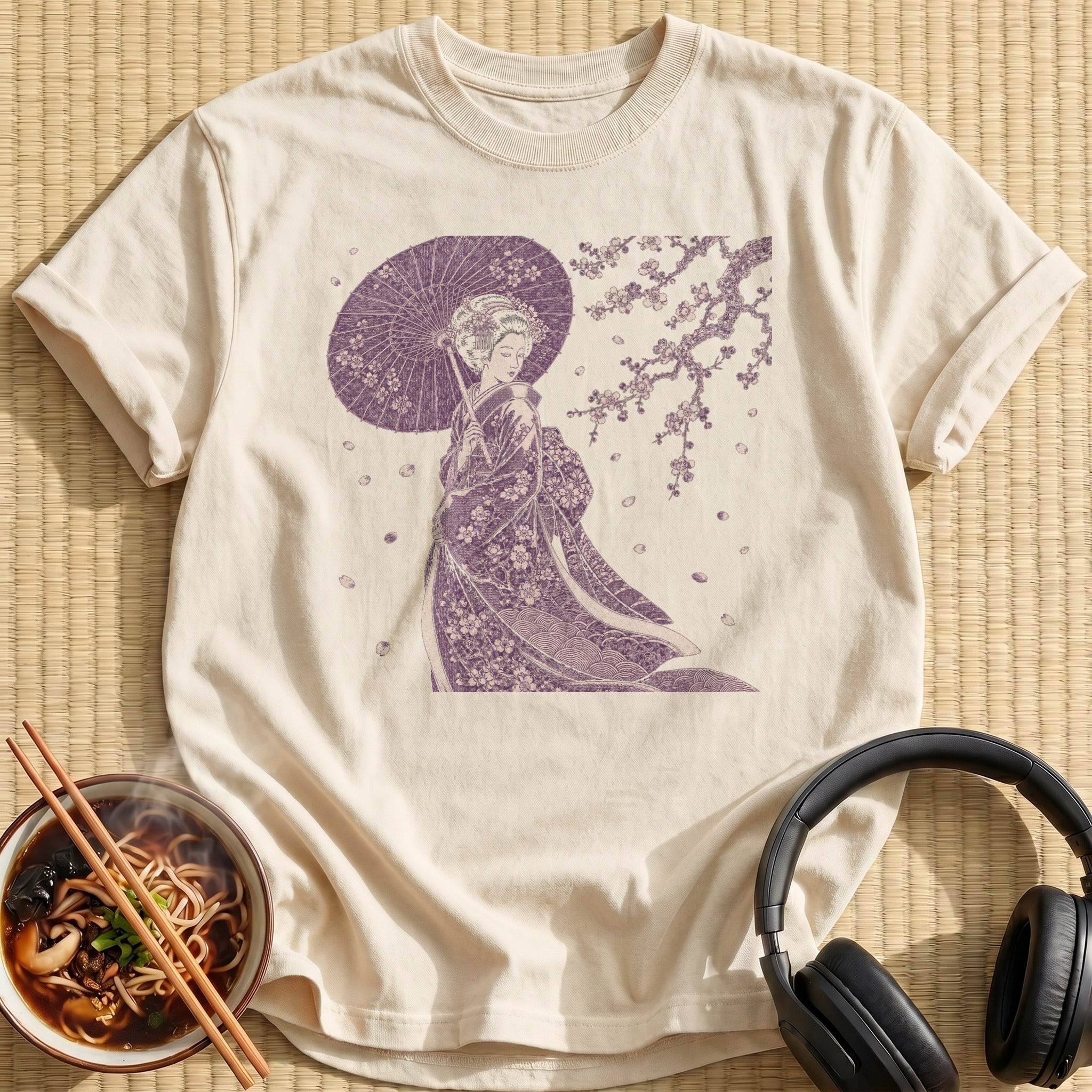 Purple Geisha Parasol Cherry Blossoms