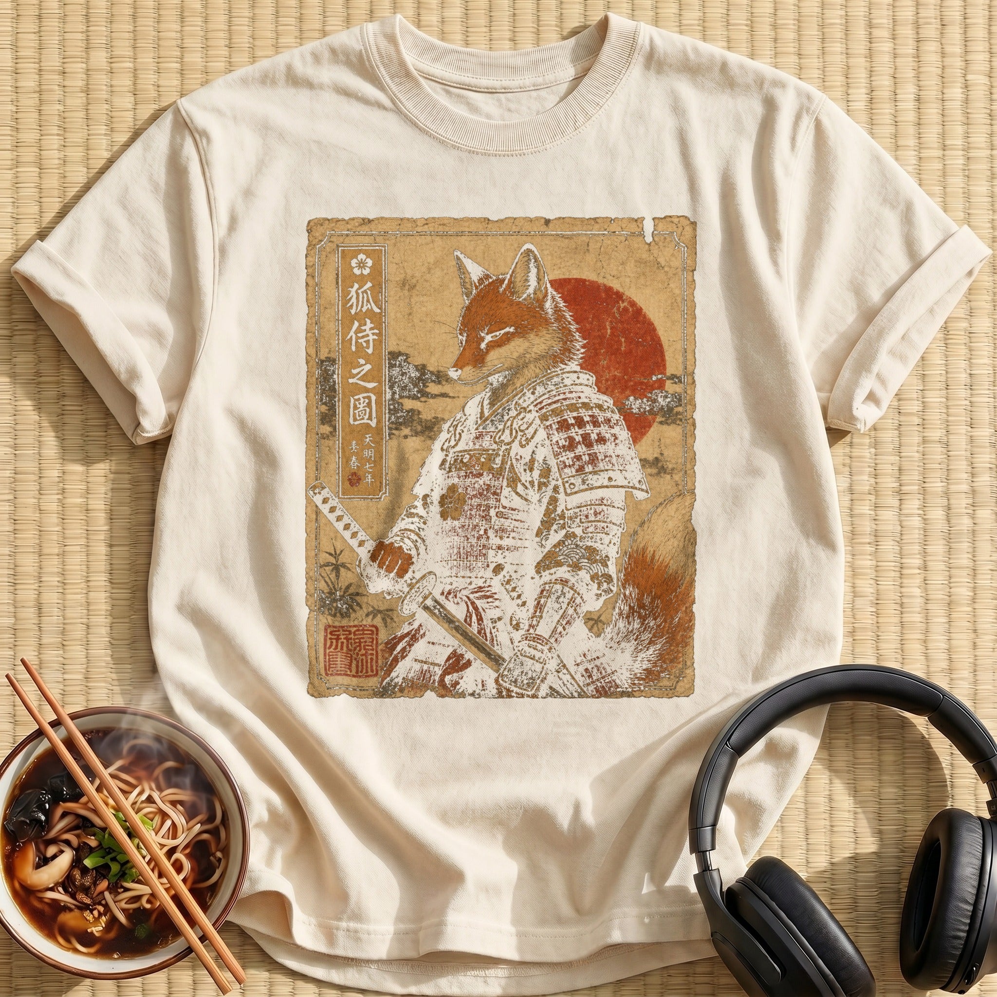 Red Fox Warrior Vintage Poster