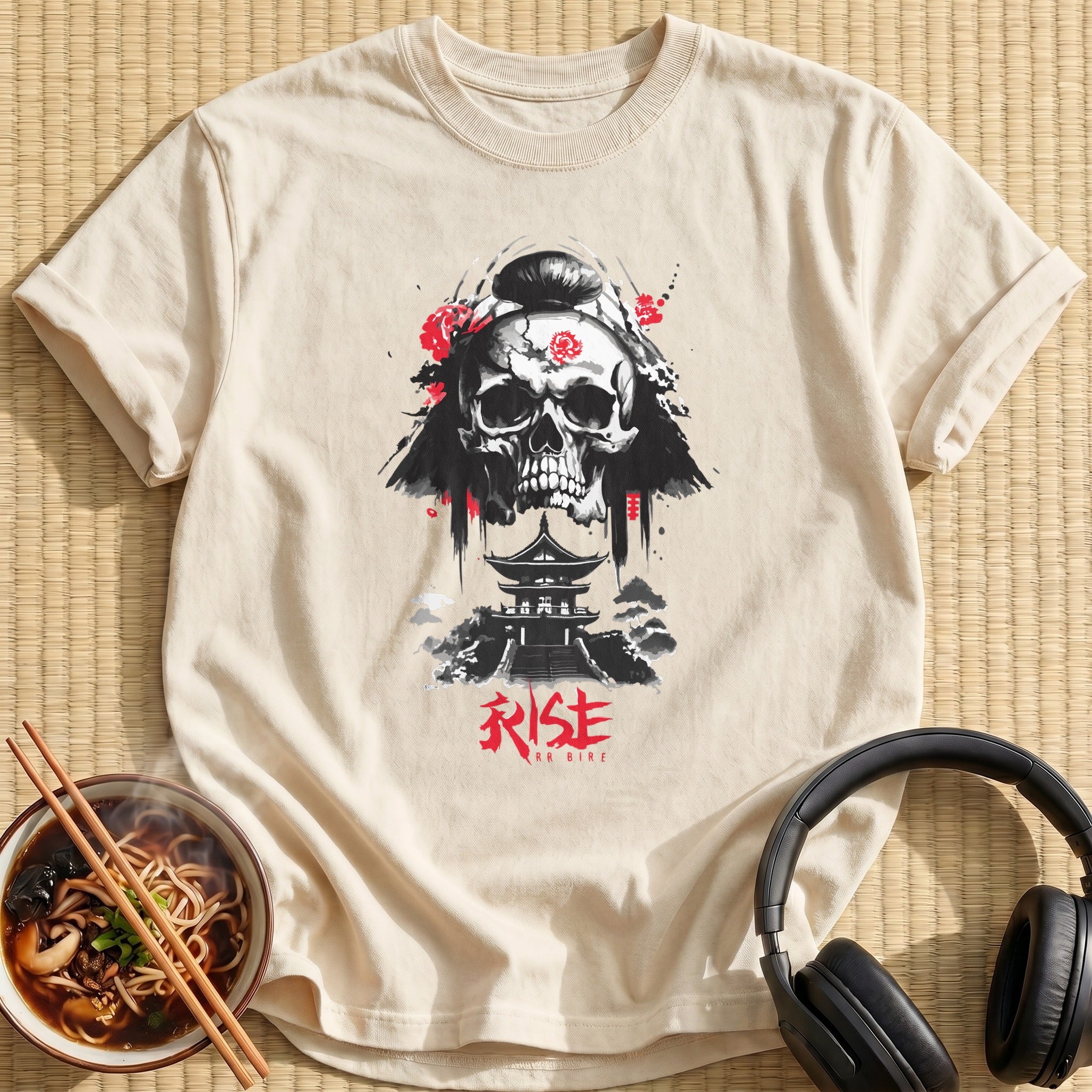 Rise Samurai Skull Temple Ink - Natural