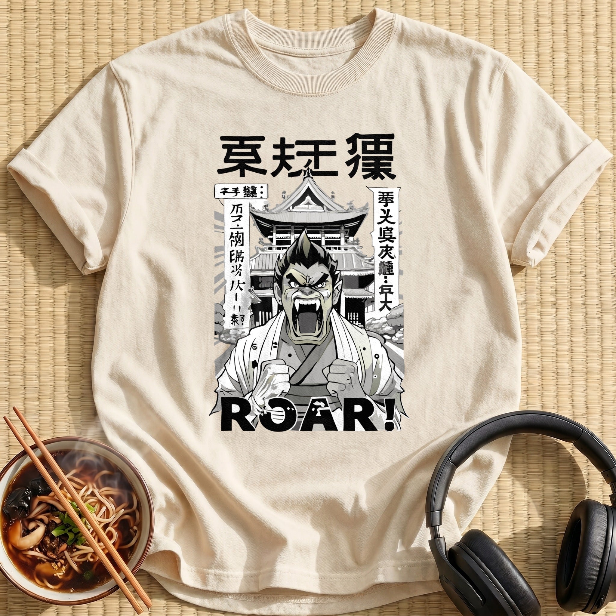 Roaring Samurai Warrior Temple Manga - Natural