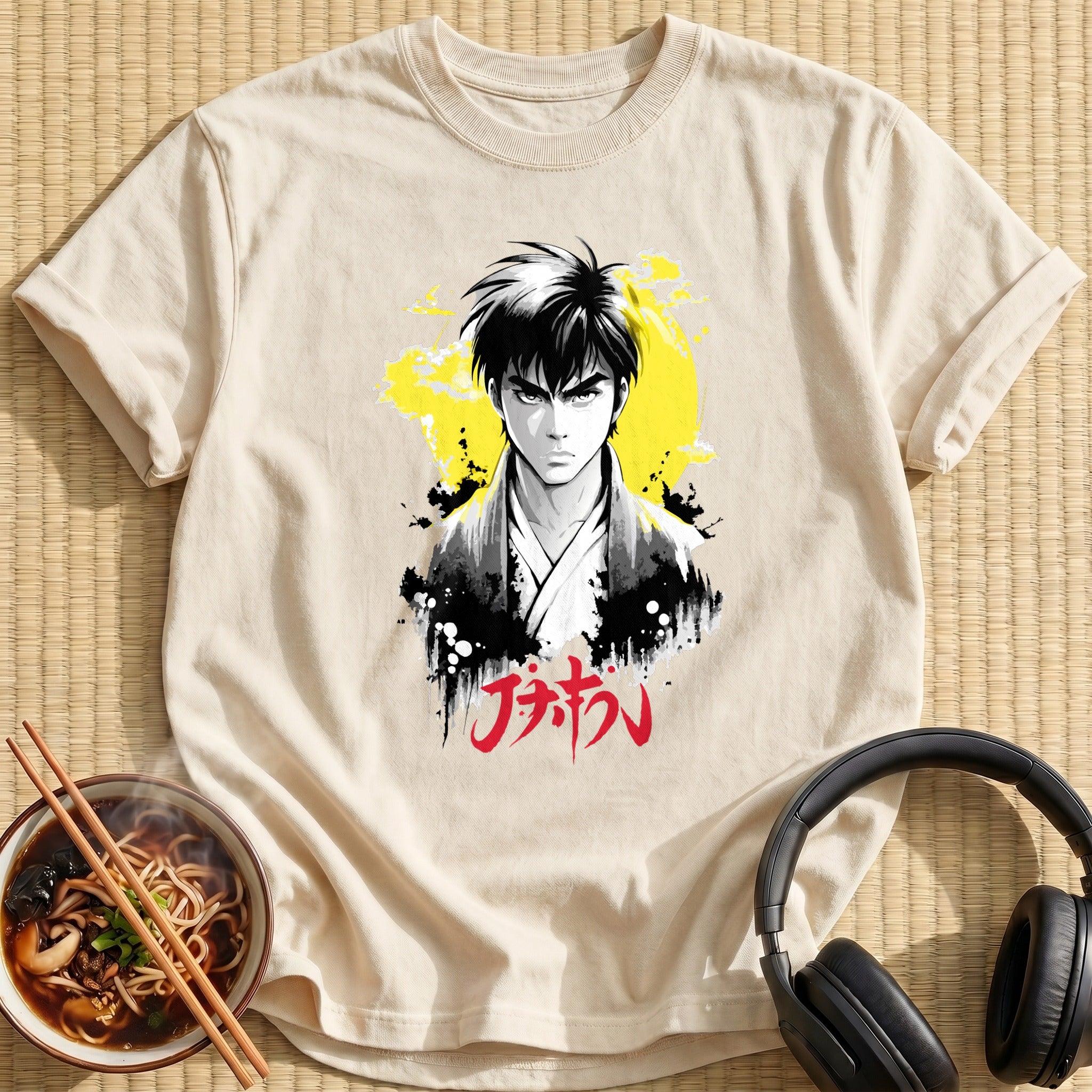 Stern Samurai Man Yellow Sun - Natural