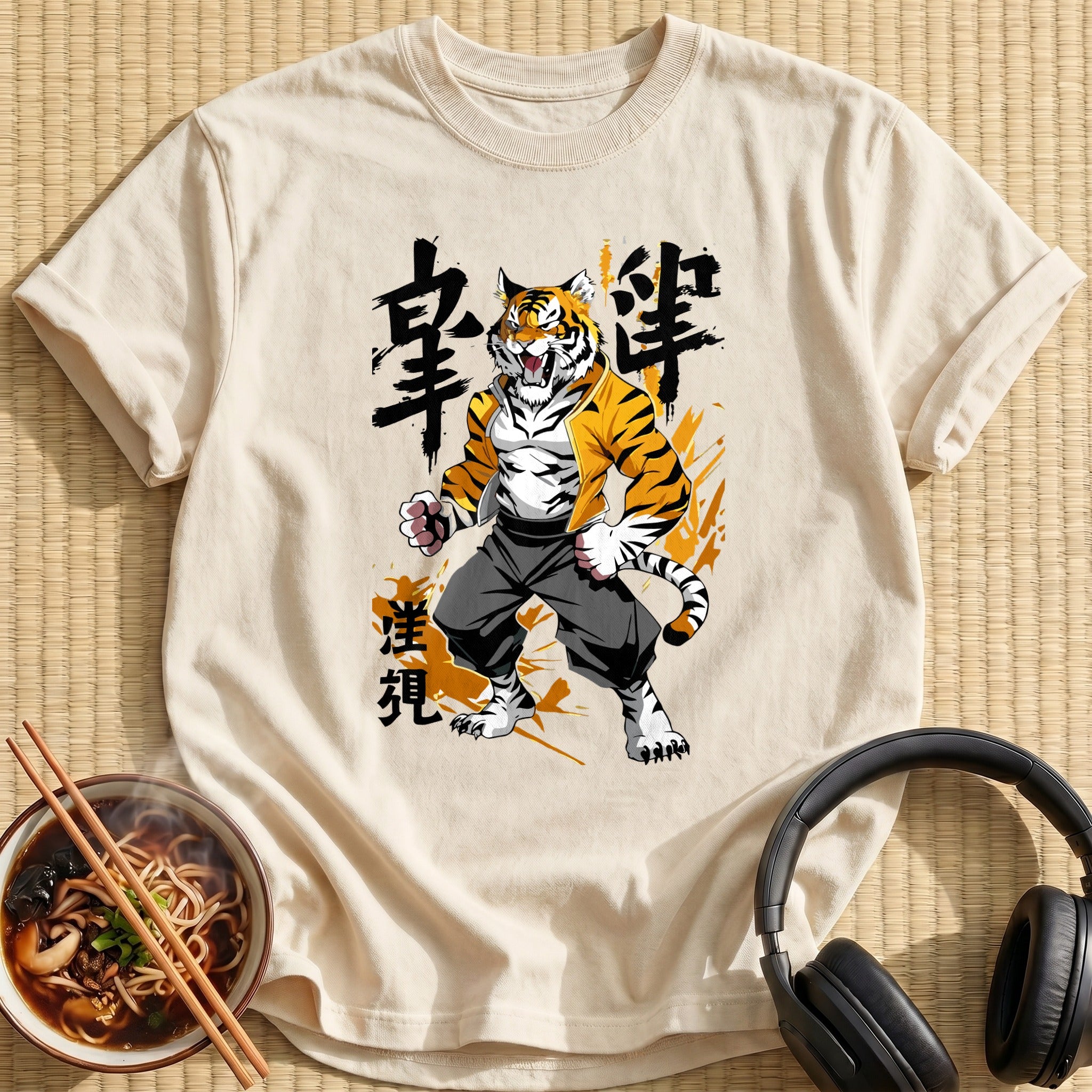 Strong Muscular Tiger Fighter Stance - Natural